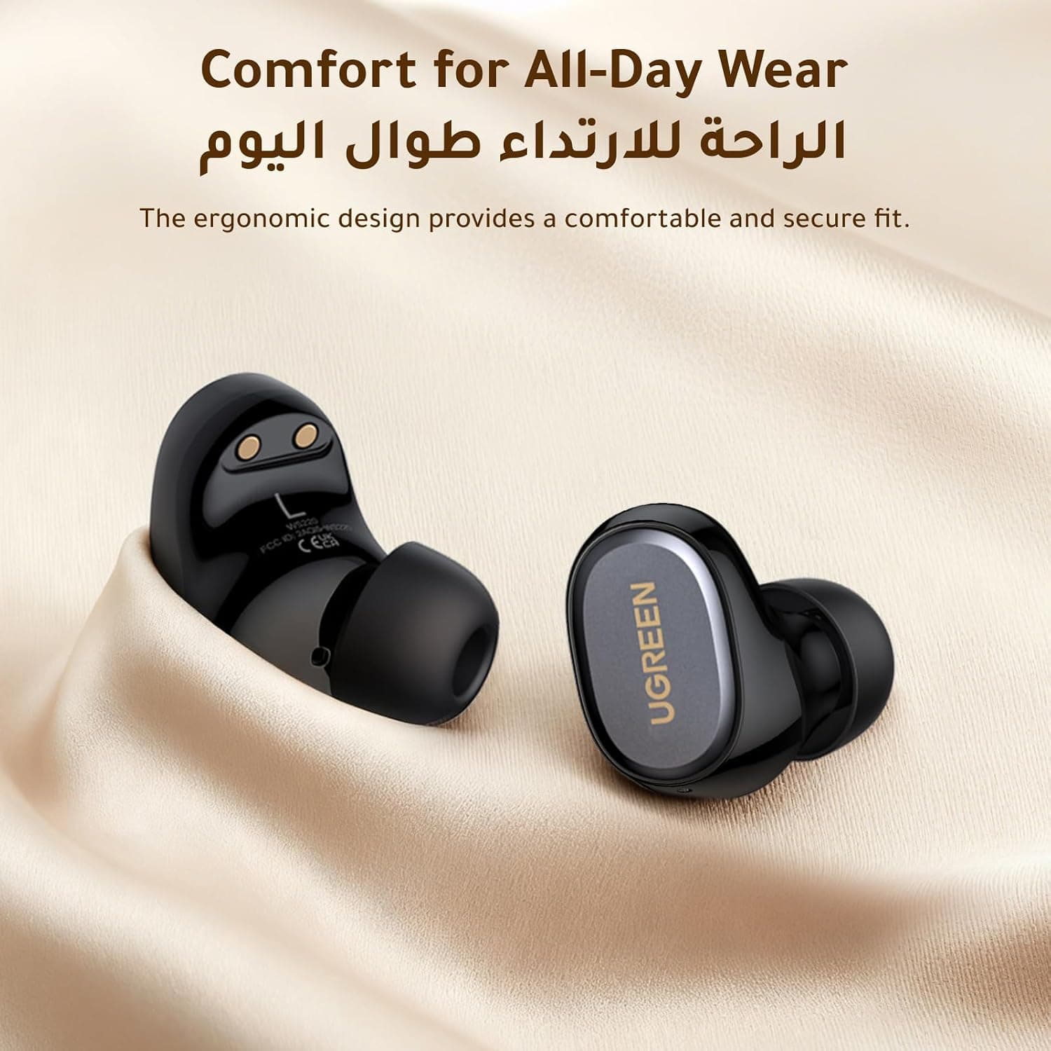 هندزفری بیسیم داخلگوشی UGREEN Dots مشکی بلوتوثی هندزفری بیسیم داخلگوشی UGREEN Dots مشکی بلوتوثی