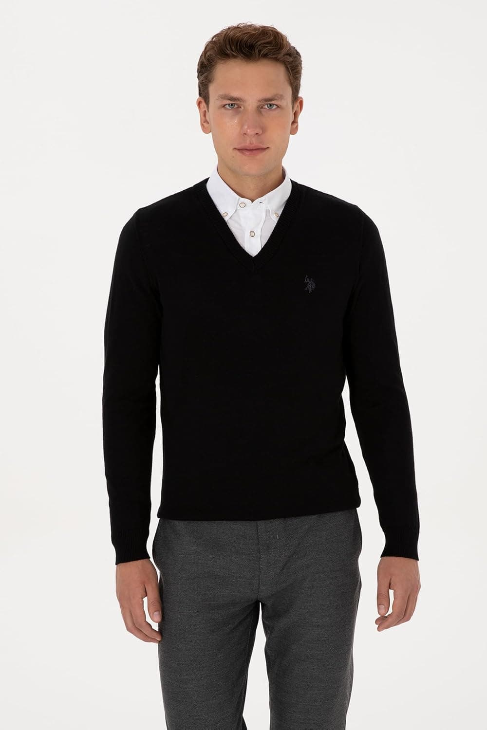 پلیور مردانه U.S. Polo Assn. مشکی مدل 50313662-VR046 پلیور مردانه U.S. Polo Assn. مشکی مدل 50313662-VR046