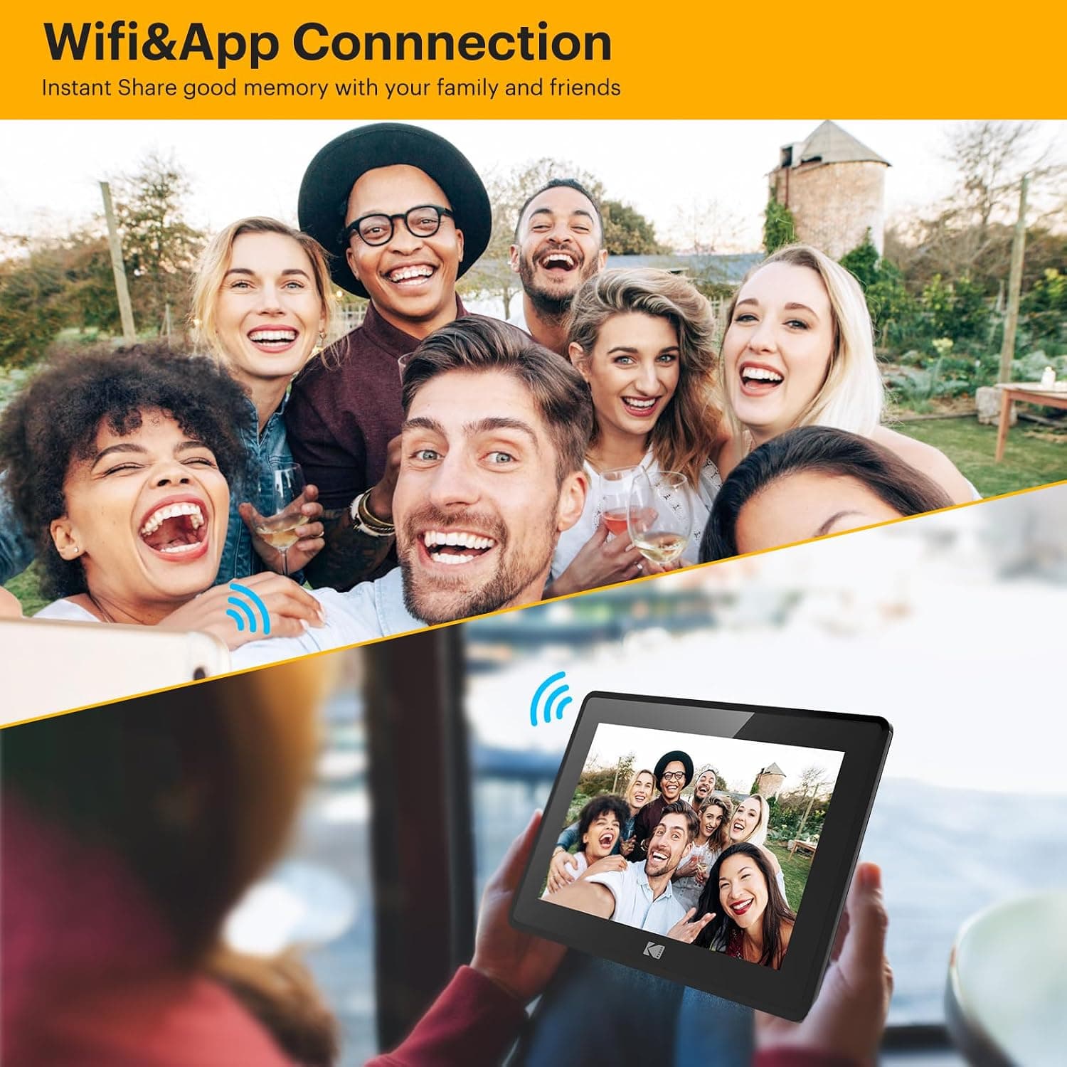 قاب عکس دیجیتال KODAK 10.1 اینچ WiFi لمسی IPS حافظه 16GB مشکی قاب عکس دیجیتال KODAK 10.1 اینچ WiFi لمسی IPS حافظه 16GB مشکی