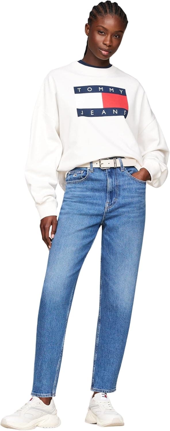 شلوار جین زنانه Tommy Jeans مدل MOM JEAN UH TPR CH0130 شلوار جین زنانه Tommy Jeans مدل MOM JEAN UH TPR CH0130