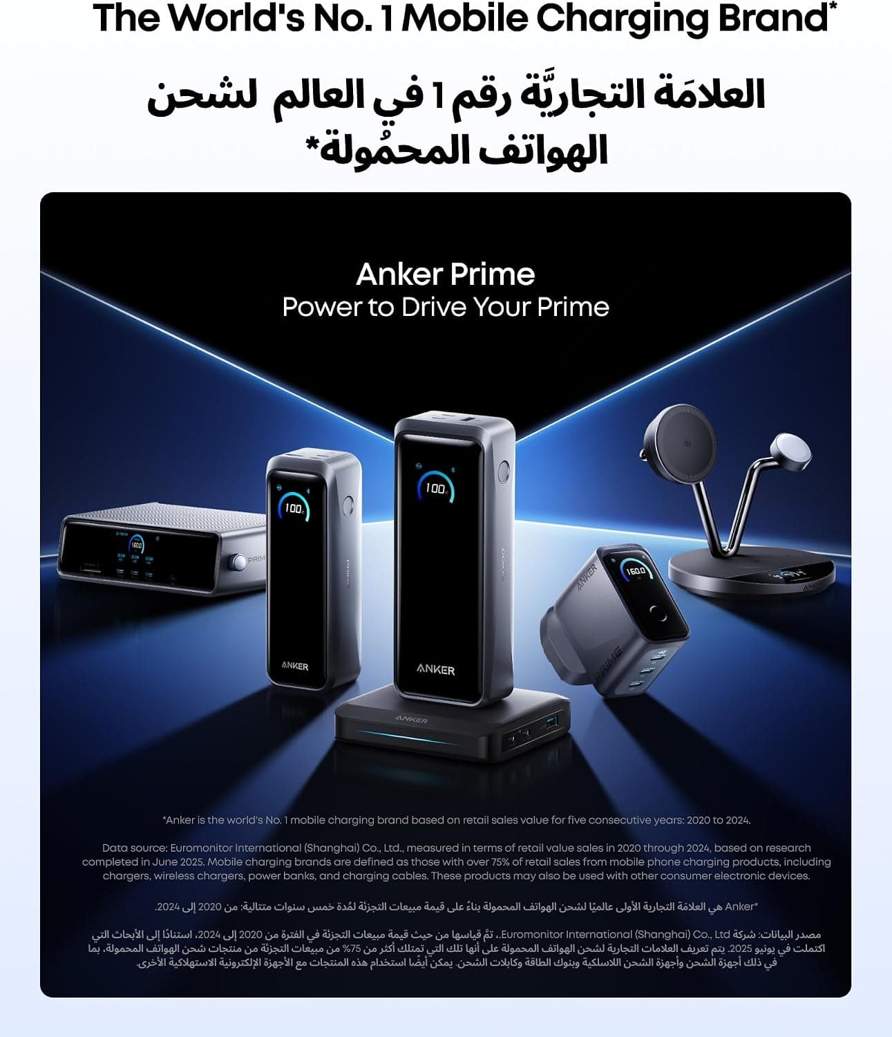 پاوربانک Anker Prime با ظرفیت 26,250mAh و شارژ سریع 300W پاوربانک Anker Prime با ظرفیت 26,250mAh و شارژ سریع 300W