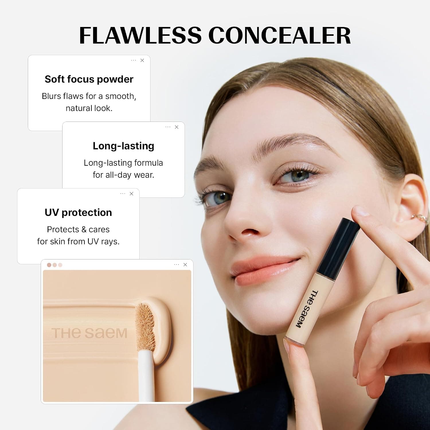 کانسیلر مایع چندمنظوره THE SAEM با پوشش کامل مدل Cover Perfection Tip #2 بژ تیره 0.2 fl.oz. کانسیلر مایع چندمنظوره THE SAEM با پوشش کامل مدل Cover Perfection Tip #2 بژ تیره 0.2 fl.oz.