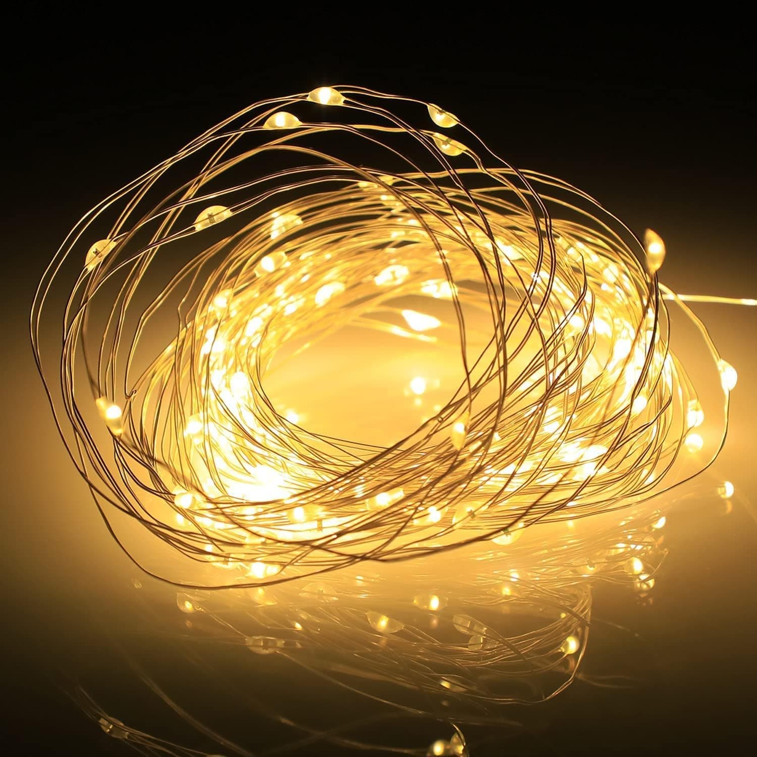 ریسه LED تزئینی باتریخور ROBEVE زرد آفتابی 5 متری ریسه LED تزئینی باتریخور ROBEVE زرد آفتابی 5 متری
