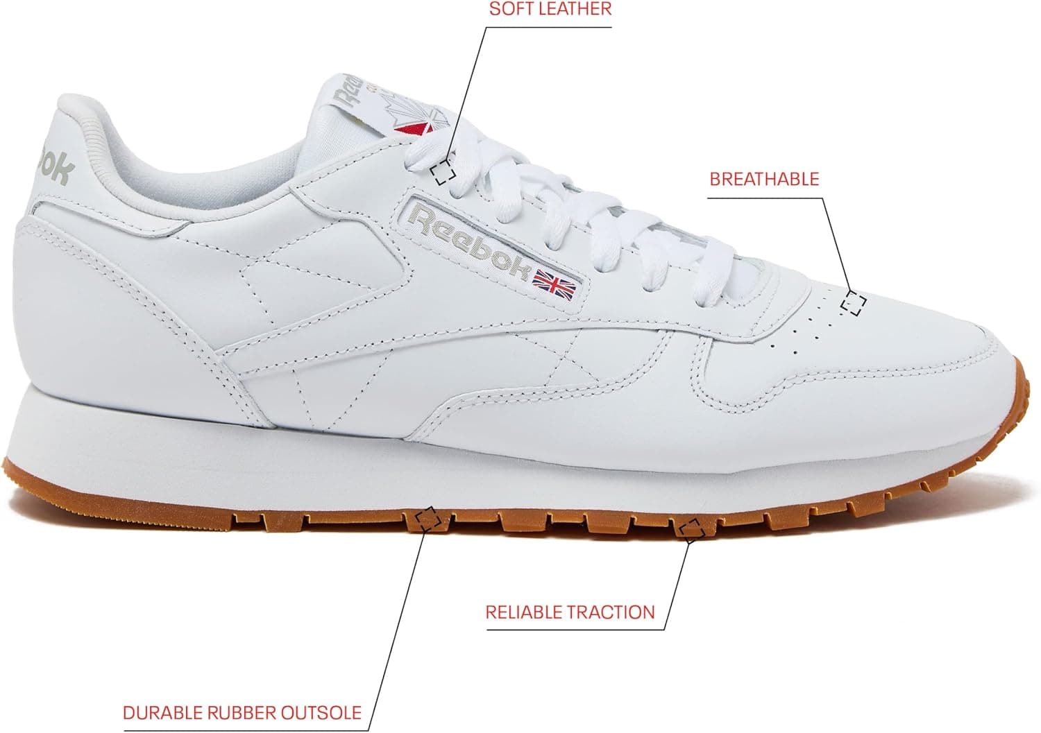 کفش مردانه Reebok Classic Leather مدل LOW کفش مردانه Reebok Classic Leather مدل LOW