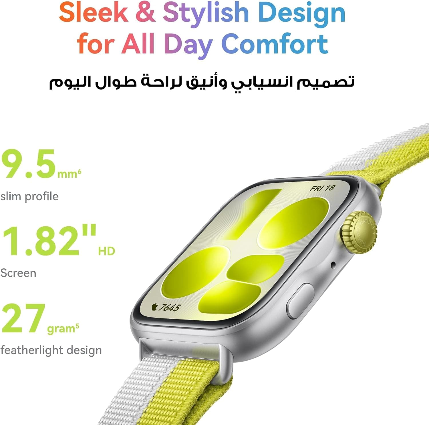 ساعت هوشمند HUAWEI WATCH FIT 5 با نمایشگر FullView 43mm، GPS و پایش سلامت مشکی ساعت هوشمند HUAWEI WATCH FIT 5 با نمایشگر FullView 43mm، GPS و پایش سلامت مشکی