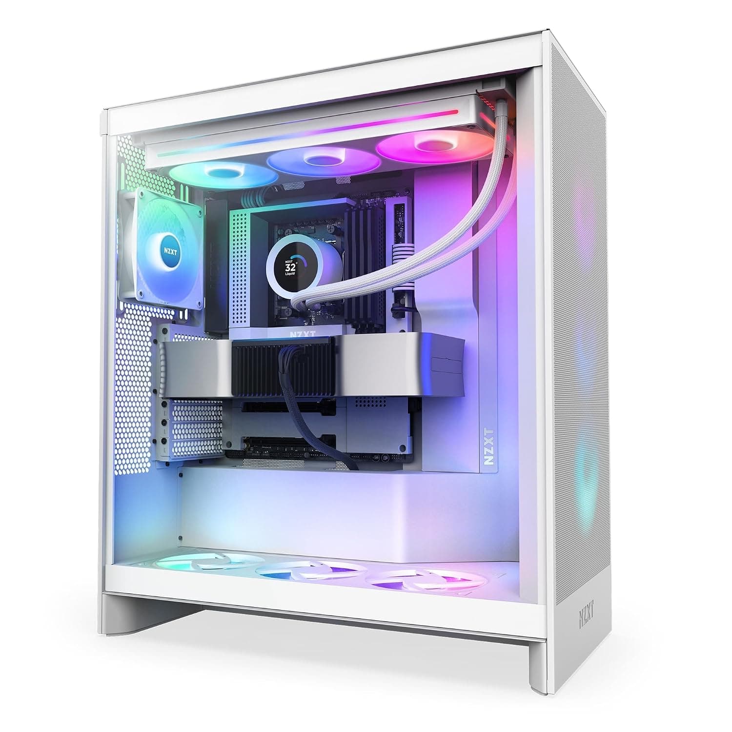 خنککننده مایع پردازنده NZXT Kraken Plus 360 RGB با رادیاتور 360mm، فن F360 RGB و نمایشگر LCD مربعی 1.54 اینچی، سفید خنککننده مایع پردازنده NZXT Kraken Plus 360 RGB با رادیاتور 360mm، فن F360 RGB و نمایشگر LCD مربعی 1.54 اینچی، سفید