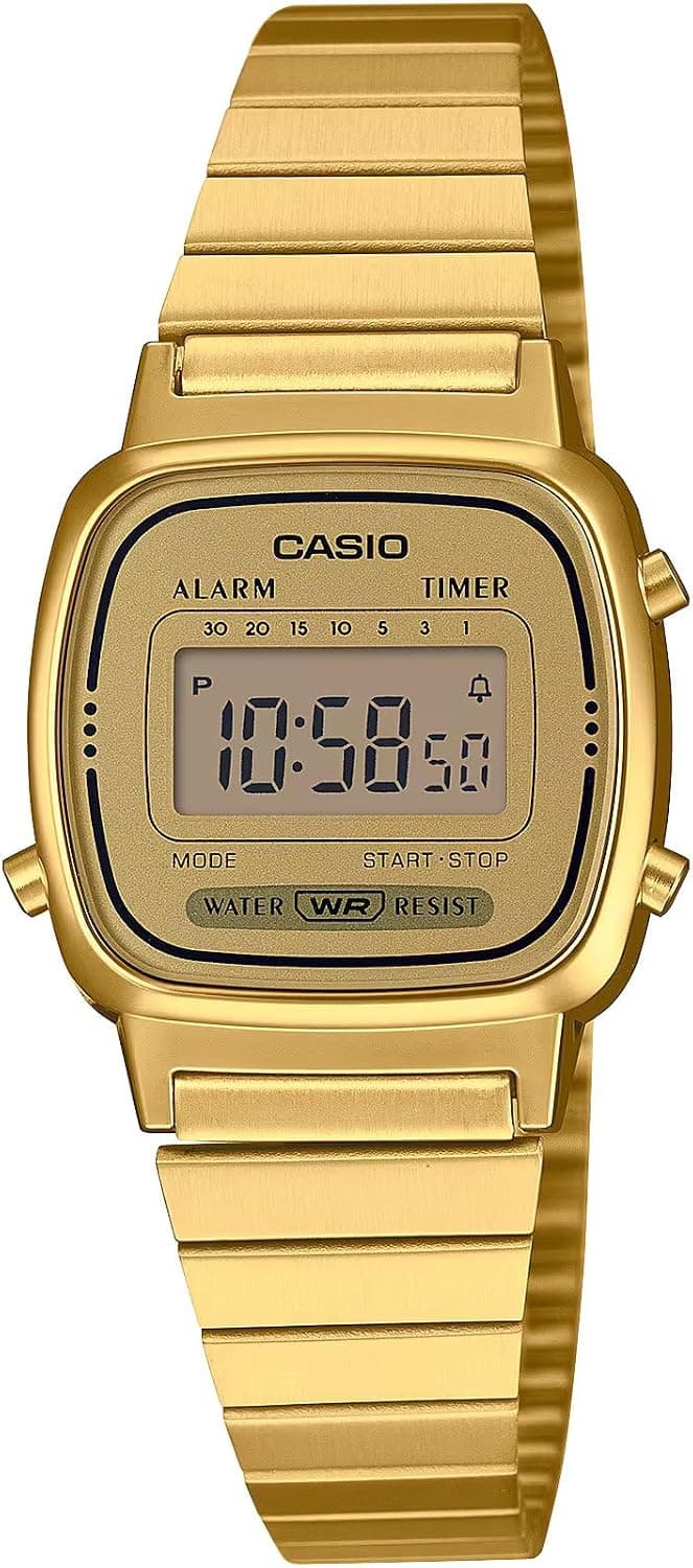 ساعت مچی زنانه Casio دیجیتال رترو طلایی مدل LA670WGA-9DF ساعت مچی زنانه Casio دیجیتال رترو طلایی مدل LA670WGA-9DF