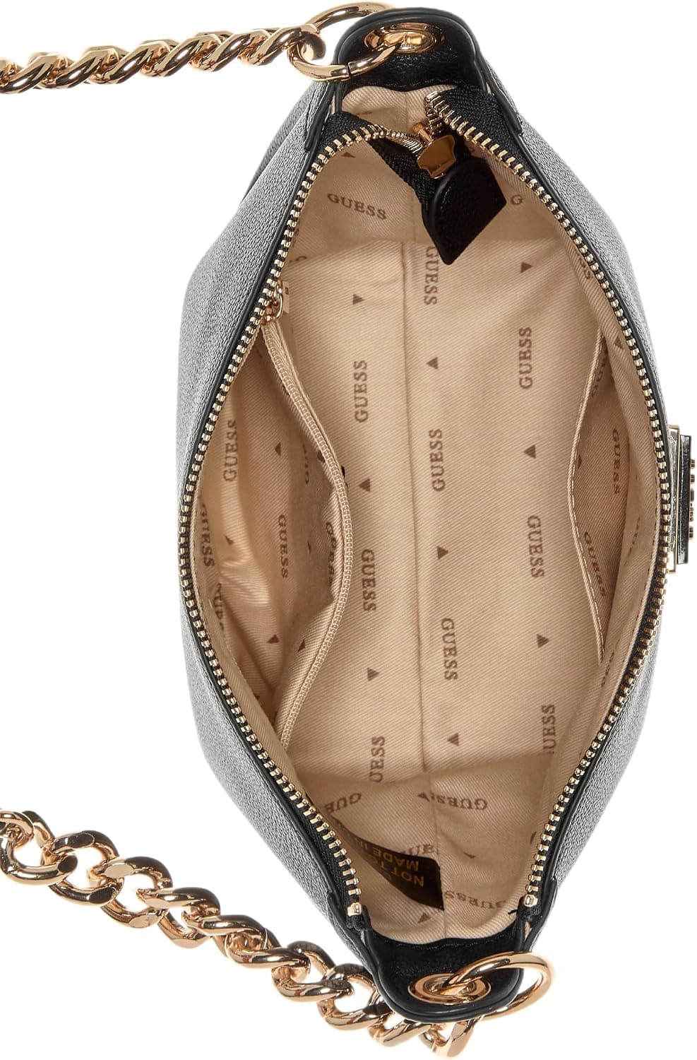 کیف دوشی زنانه GUESS با زیپ بالا مدل Meridian کیف دوشی زنانه GUESS با زیپ بالا مدل Meridian
