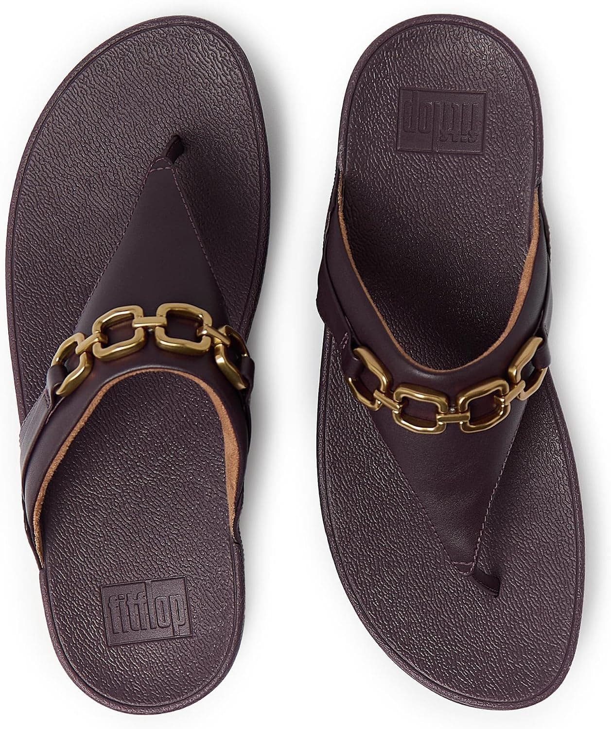 صندل زنانه انگشتی FitFlop چرمی مدل لژدار Lulu Square-Chain صندل زنانه انگشتی FitFlop چرمی مدل لژدار Lulu Square-Chain