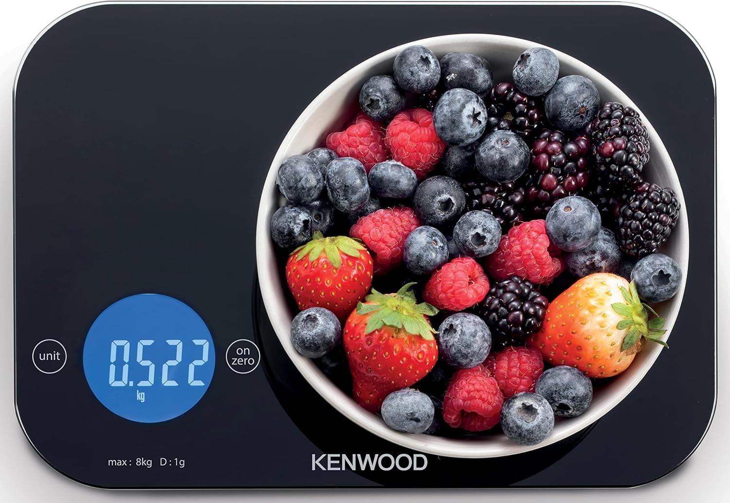 ترازو آشپزخانه دیجیتال Kenwood با ظرفیت 8Kg/22lbs، شیشه سکوریت 4MM، کنترل لمسی و مدل WEP50.000BK ترازو آشپزخانه دیجیتال Kenwood با ظرفیت 8Kg/22lbs، شیشه سکوریت 4MM، کنترل لمسی و مدل WEP50.000BK