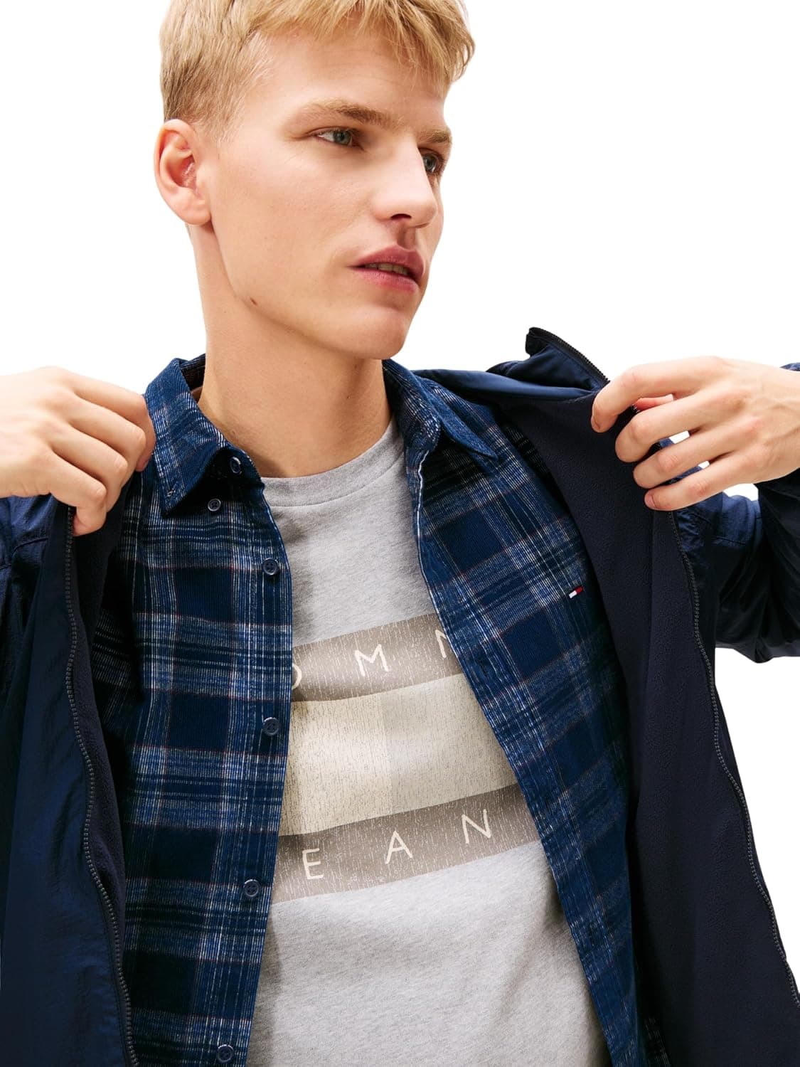 بادگیر مردانه Tommy Jeans فلیس مدل TJM FLEECE CHICAGO JACKET EXT بادگیر مردانه Tommy Jeans فلیس مدل TJM FLEECE CHICAGO JACKET EXT