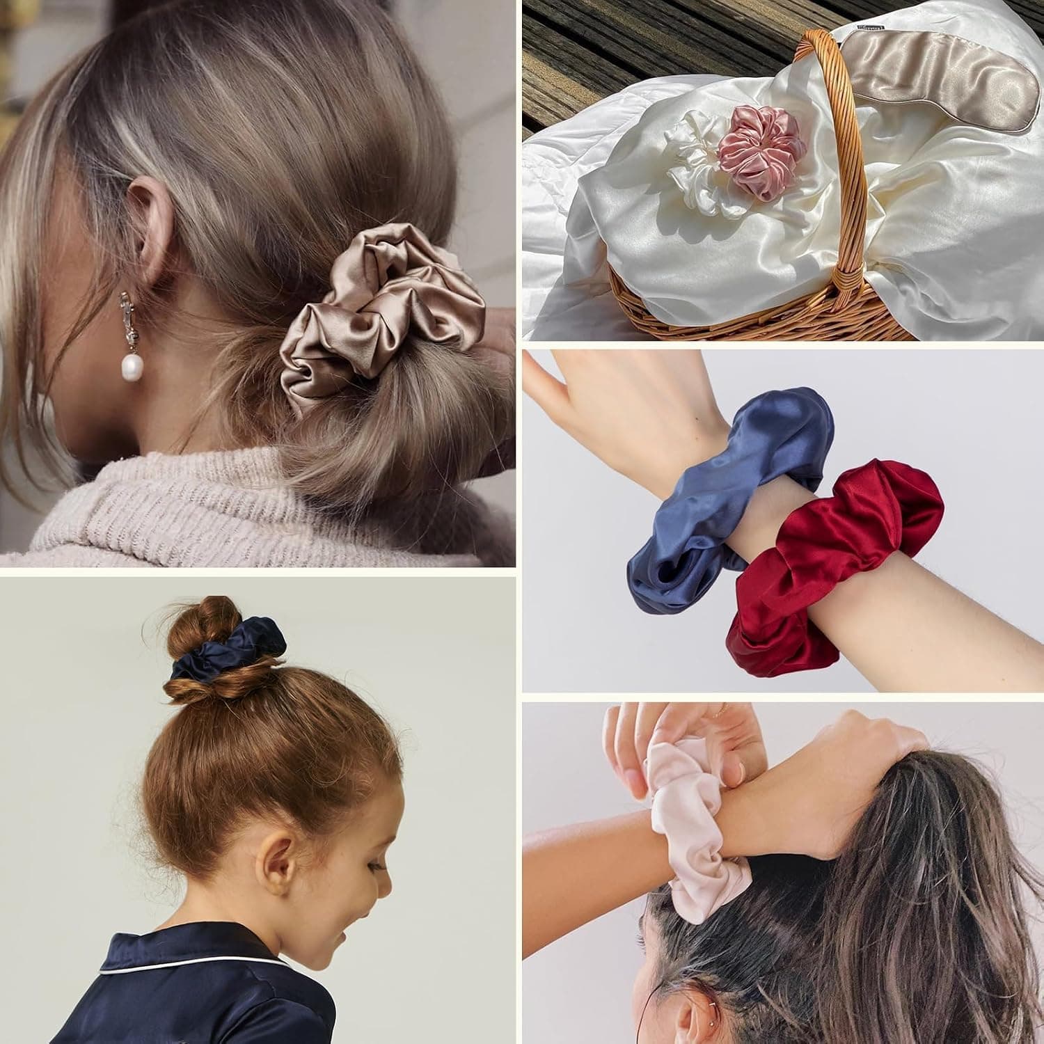 کش مو زنانه LilySilk ابریشمی خالص شارموز مشکی کش مو زنانه LilySilk ابریشمی خالص شارموز مشکی