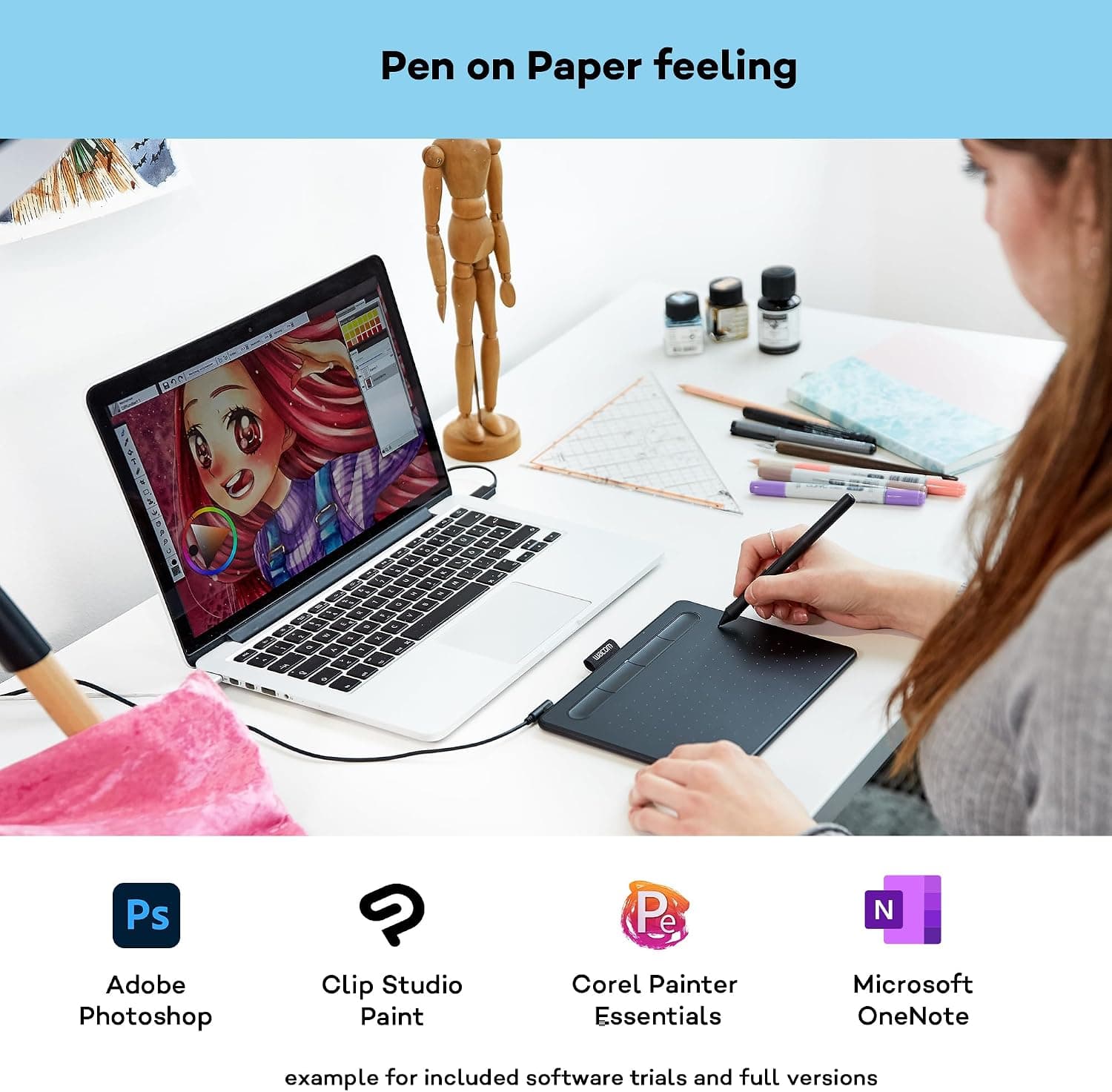 تبلت طراحی Wacom مدل Intuos S مشکی تبلت طراحی Wacom مدل Intuos S مشکی