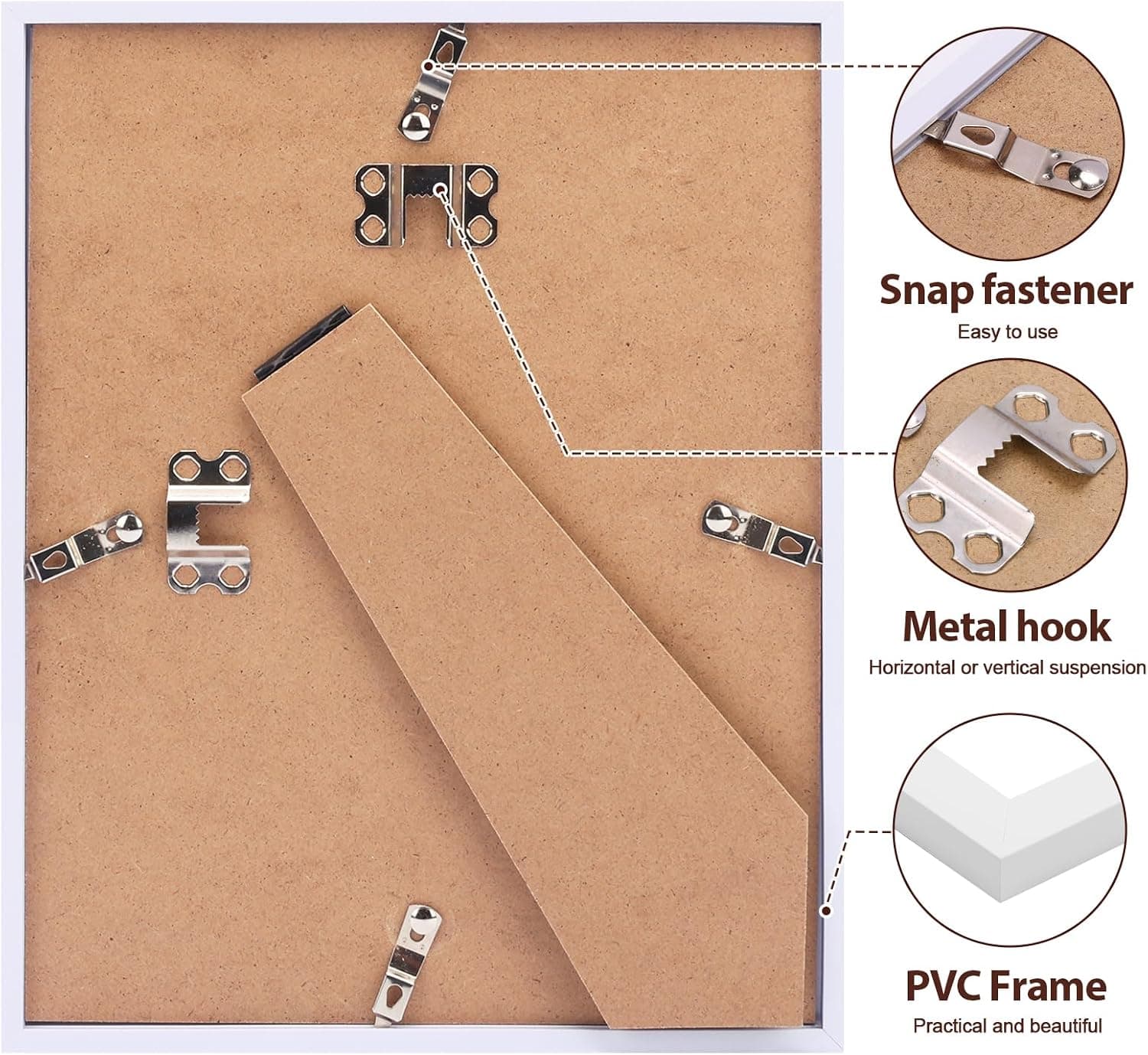 قاب عکس Fixwal 8x10 بسته ۶ عددی با روکش پلاستیکی PVC سفید قاب عکس Fixwal 8x10 بسته ۶ عددی با روکش پلاستیکی PVC سفید
