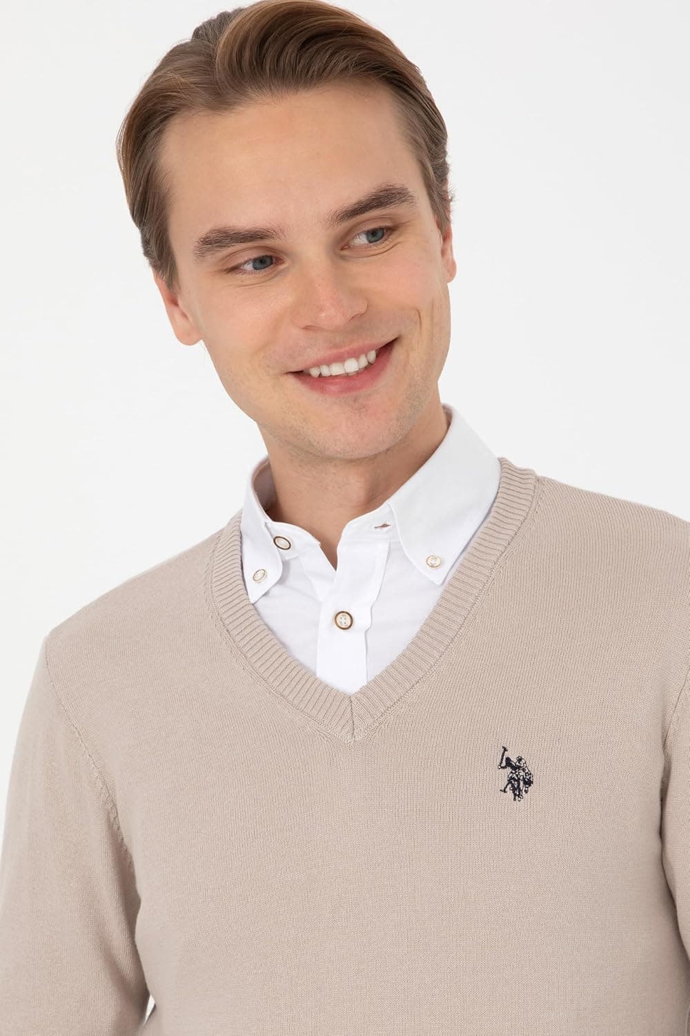پلیور مردانه U.S. POLO ASSN. رنگ سنگی مدل 50313662-VR049 پلیور مردانه U.S. POLO ASSN. رنگ سنگی مدل 50313662-VR049