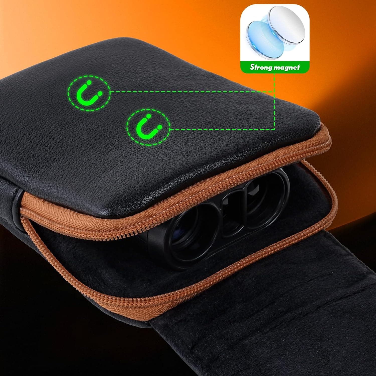 کیف حمل مسافتیاب گلف LZFAN چرمی ضدآب مناسب Bushnell و Callaway با بستهشدن مغناطیسی کیف حمل مسافتیاب گلف LZFAN چرمی ضدآب مناسب Bushnell و Callaway با بستهشدن مغناطیسی
