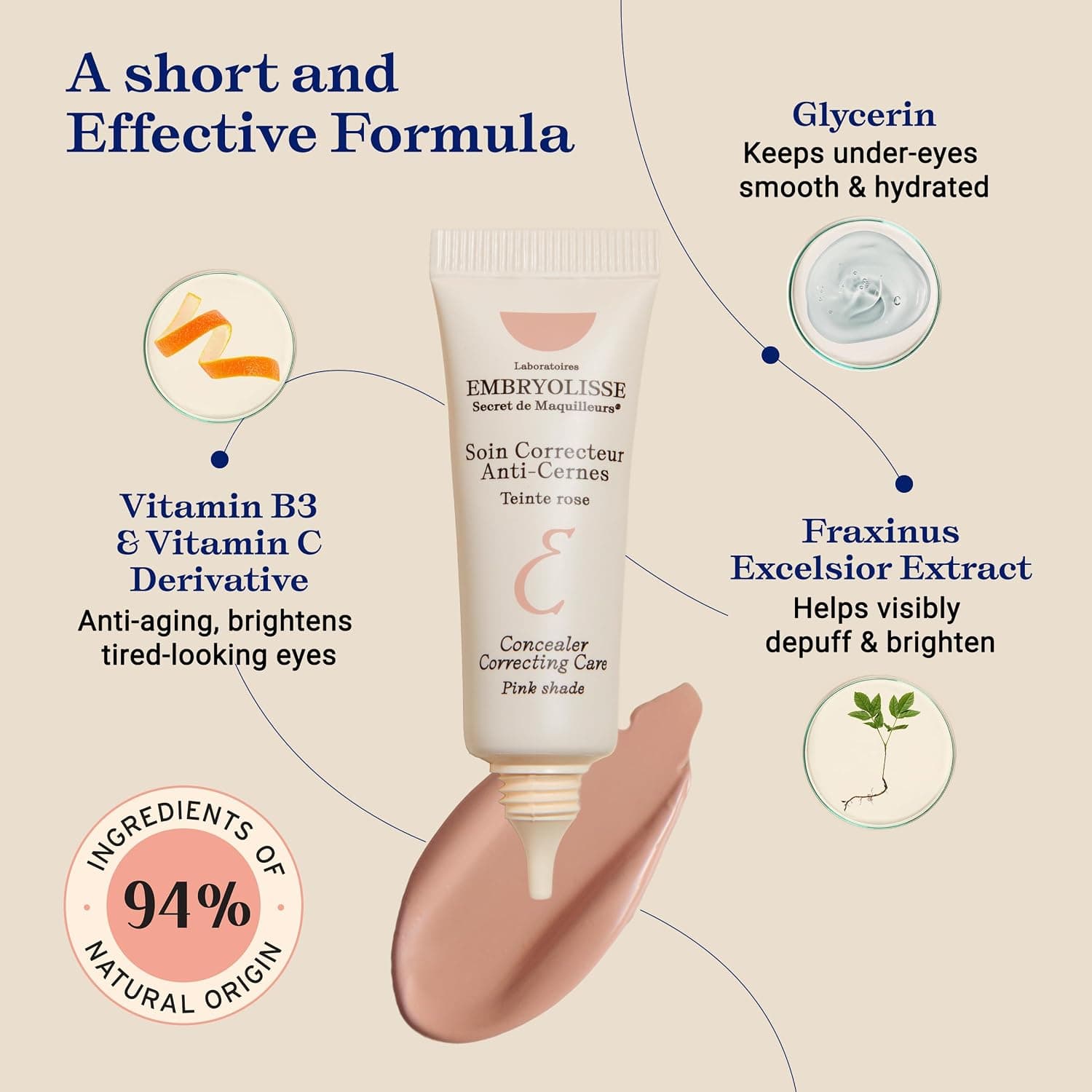 کانسیلر اصلاحکننده Embryolisse ضدچروک و ضدپف با اصلاح تیرگی آبی زیر چشم، صورتی 0.27 fl.oz. کانسیلر اصلاحکننده Embryolisse ضدچروک و ضدپف با اصلاح تیرگی آبی زیر چشم، صورتی 0.27 fl.oz.