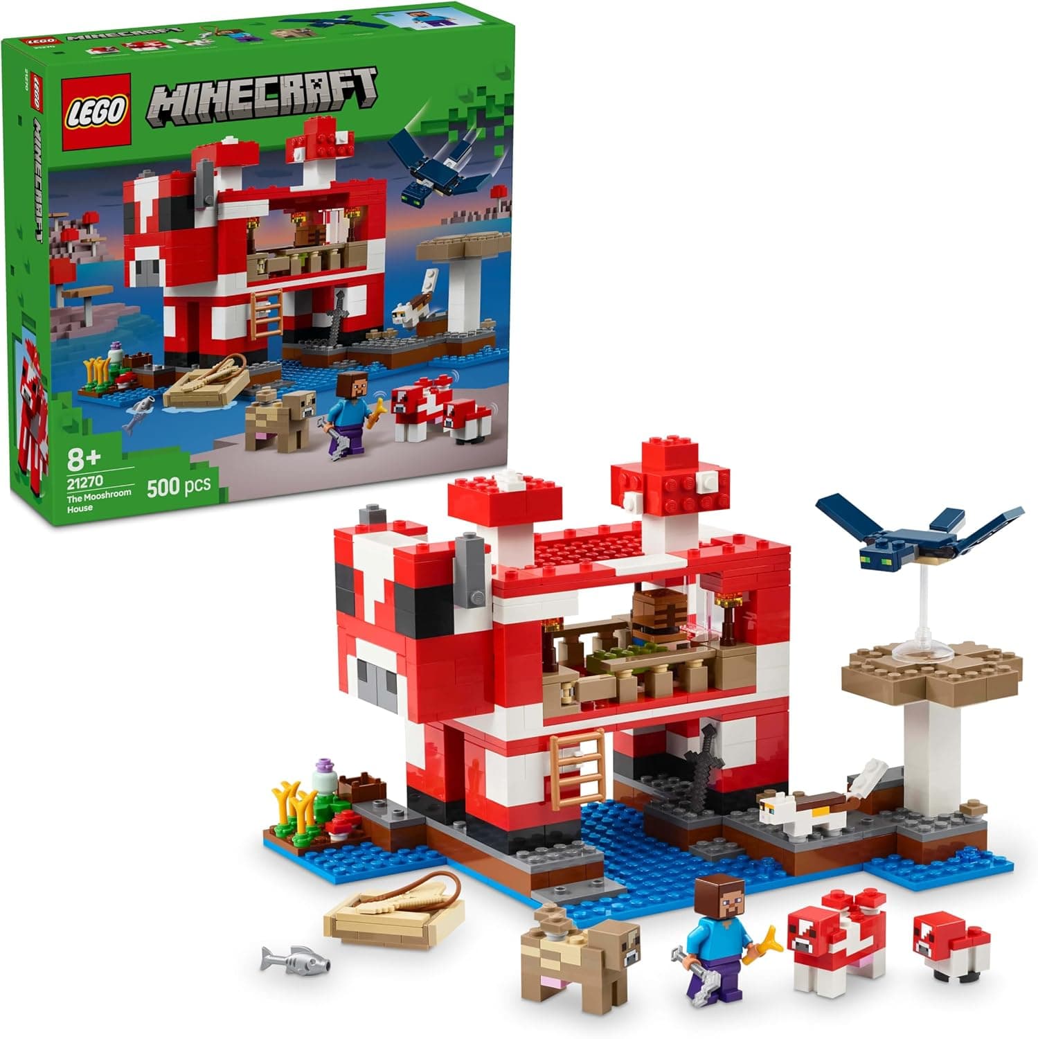 لگو Minecraft The Mooshroom House مدل 21270 لگو Minecraft The Mooshroom House مدل 21270