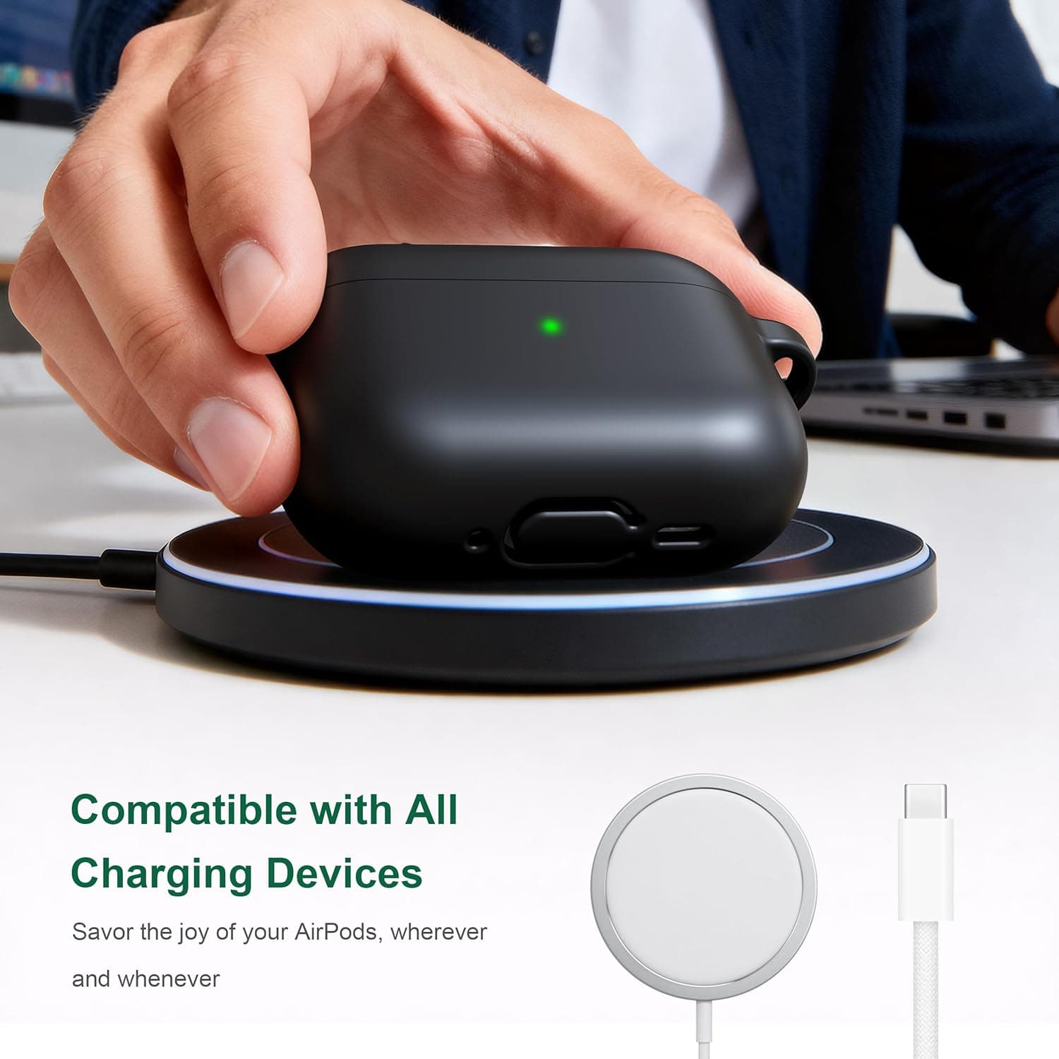 قاب R-fun سیلیکونی نرم مدل AirPods Pro 3 مشکی قاب R-fun سیلیکونی نرم مدل AirPods Pro 3 مشکی