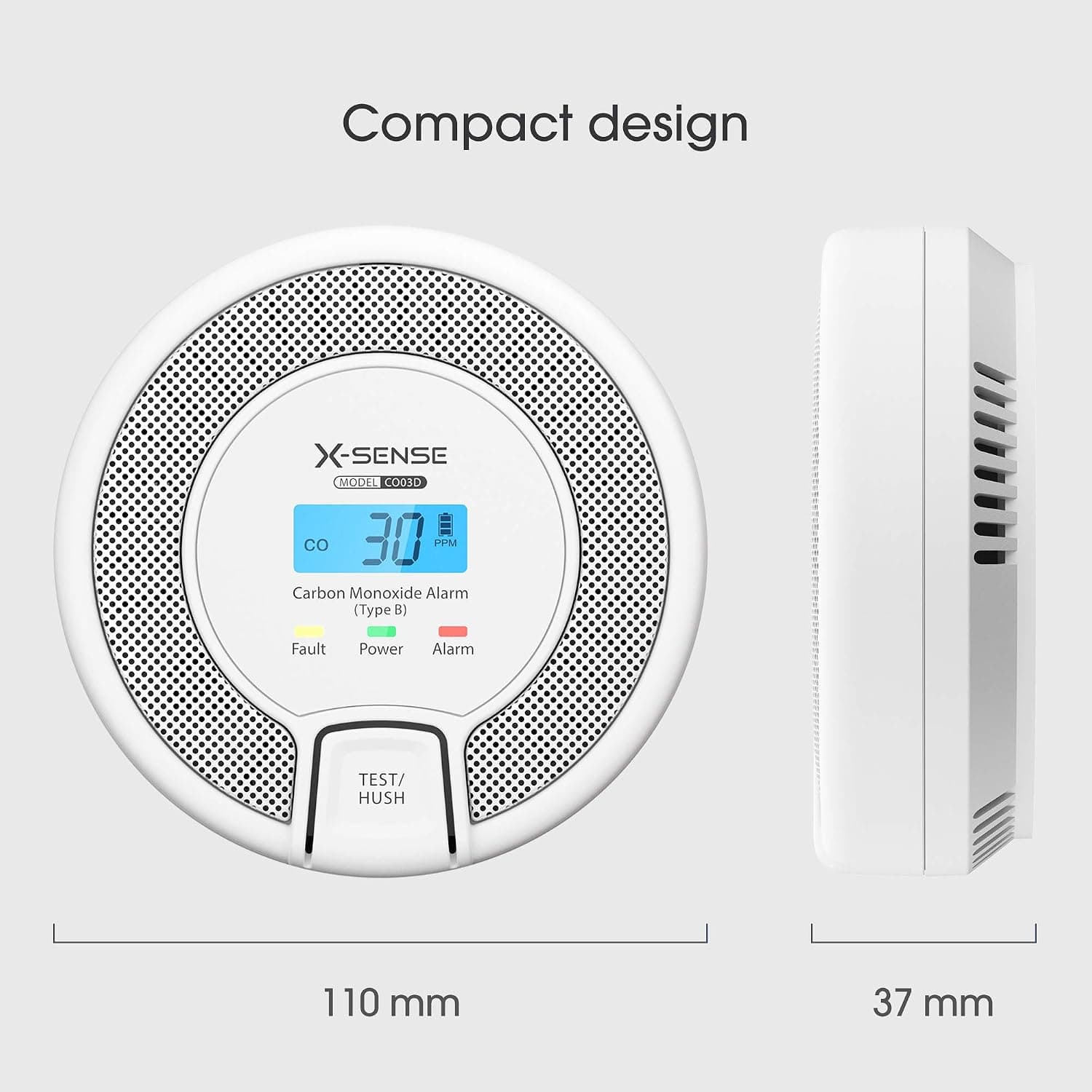 آشکارساز منوکسید کربن X-Sense نمایشگر دیجیتال باتری قابل تعویض مدل CO03D آشکارساز منوکسید کربن X-Sense نمایشگر دیجیتال باتری قابل تعویض مدل CO03D