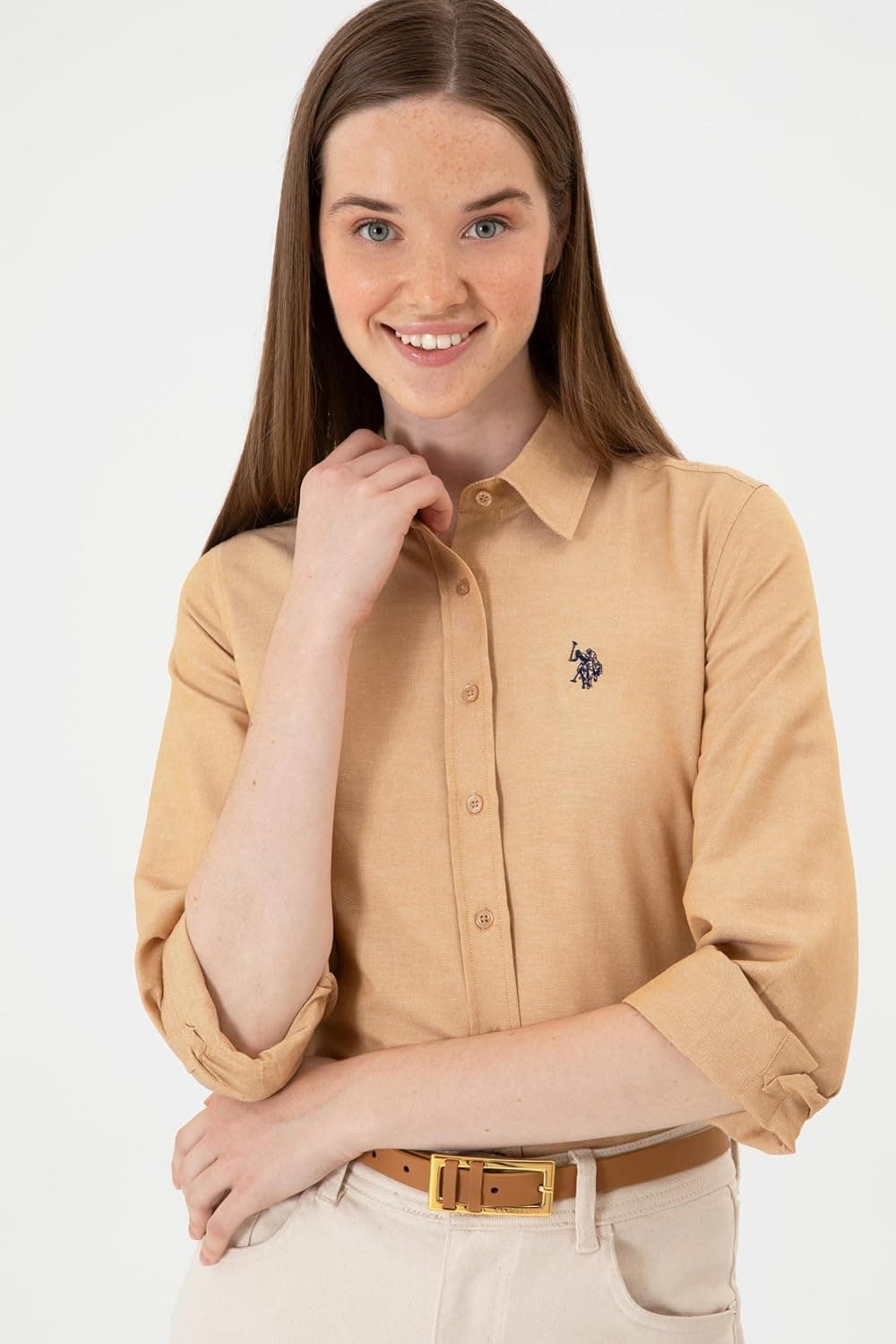 پیراهن زنانه U.S. POLO ASSN. شتری بیسیک مدل 50316711-VR015 پیراهن زنانه U.S. POLO ASSN. شتری بیسیک مدل 50316711-VR015
