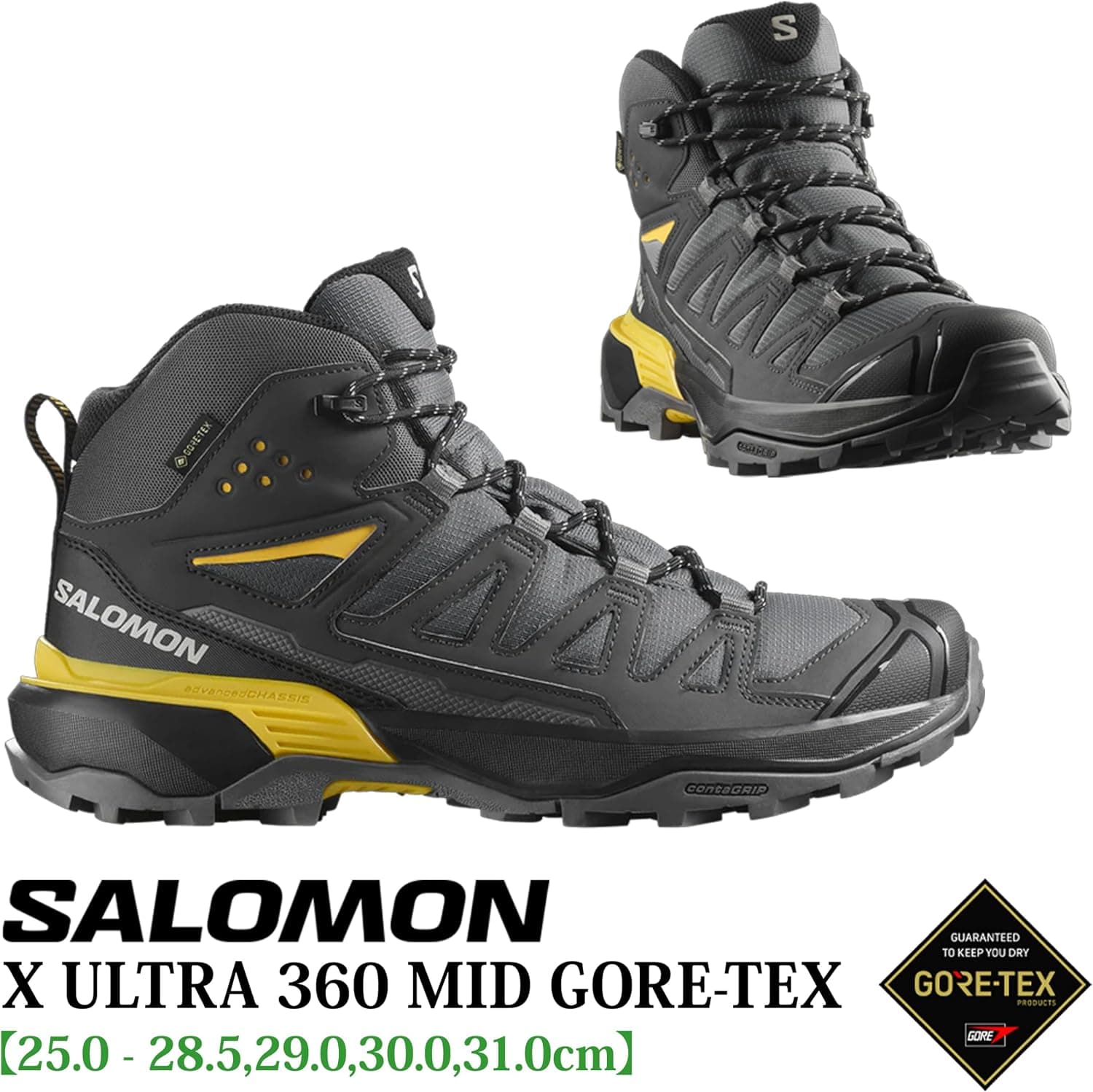 بوت اوتدور مردانه Salomon نیمهساق Gore-Tex X Ultra 360 مدل L47742600 بوت اوتدور مردانه Salomon نیمهساق Gore-Tex X Ultra 360 مدل L47742600