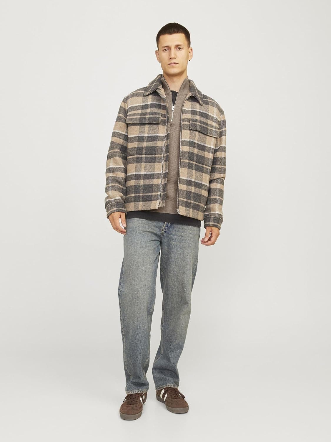 بلوز بافت مردانه JACK & JONES نیم زیپ مدل Jprblamilano بلوز بافت مردانه JACK & JONES نیم زیپ مدل Jprblamilano