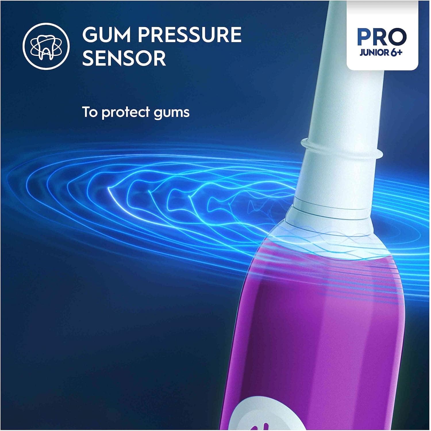 مسواک برقی کودک Oral-B Pro Junior با ۳ حالت و سری یدک، بنفش مسواک برقی کودک Oral-B Pro Junior با ۳ حالت و سری یدک، بنفش