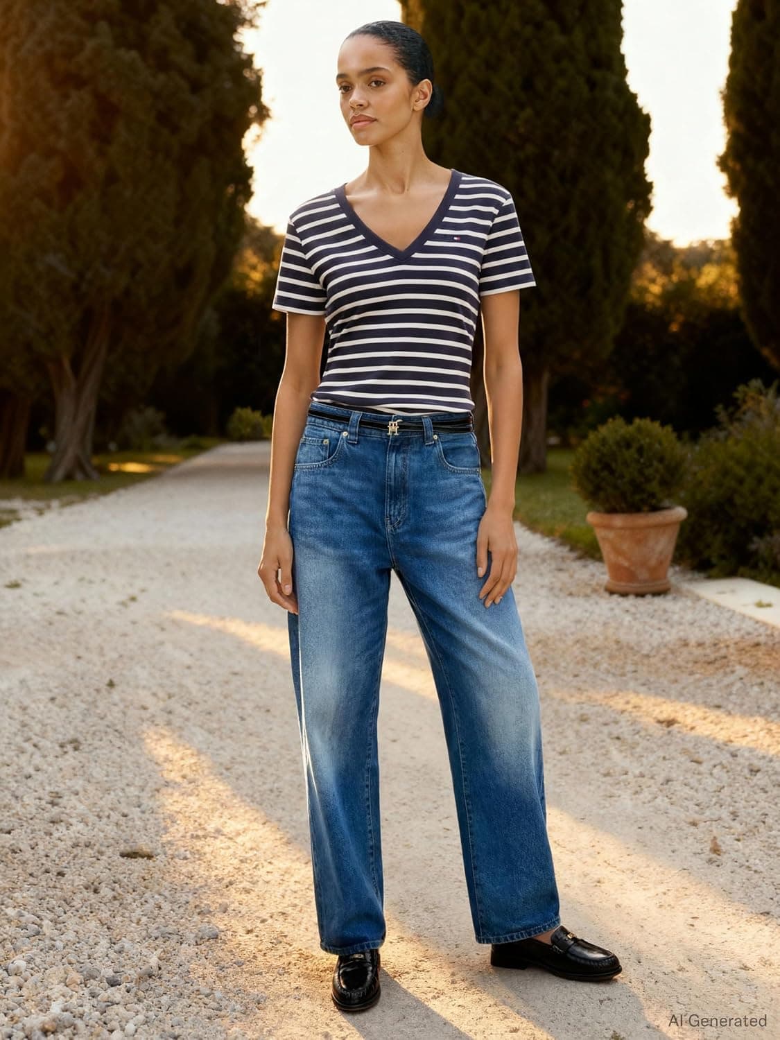 تیشرت زنانه Tommy Hilfiger یقه V آستین کوتاه مدل SLIM CODY تیشرت زنانه Tommy Hilfiger یقه V آستین کوتاه مدل SLIM CODY