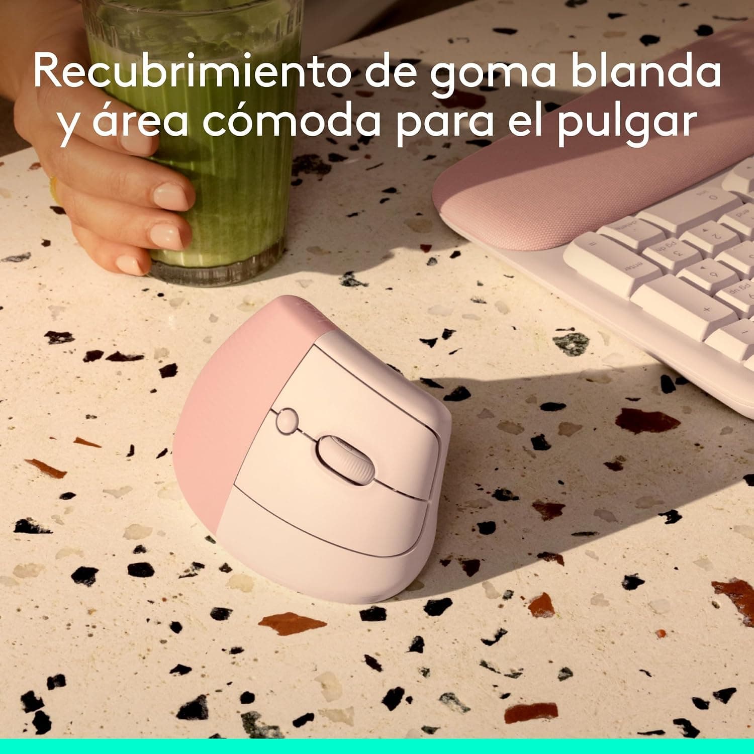 ماوس ارگونومیک عمودی Logitech بیسیم مدل Lift صورتی ماوس ارگونومیک عمودی Logitech بیسیم مدل Lift صورتی
