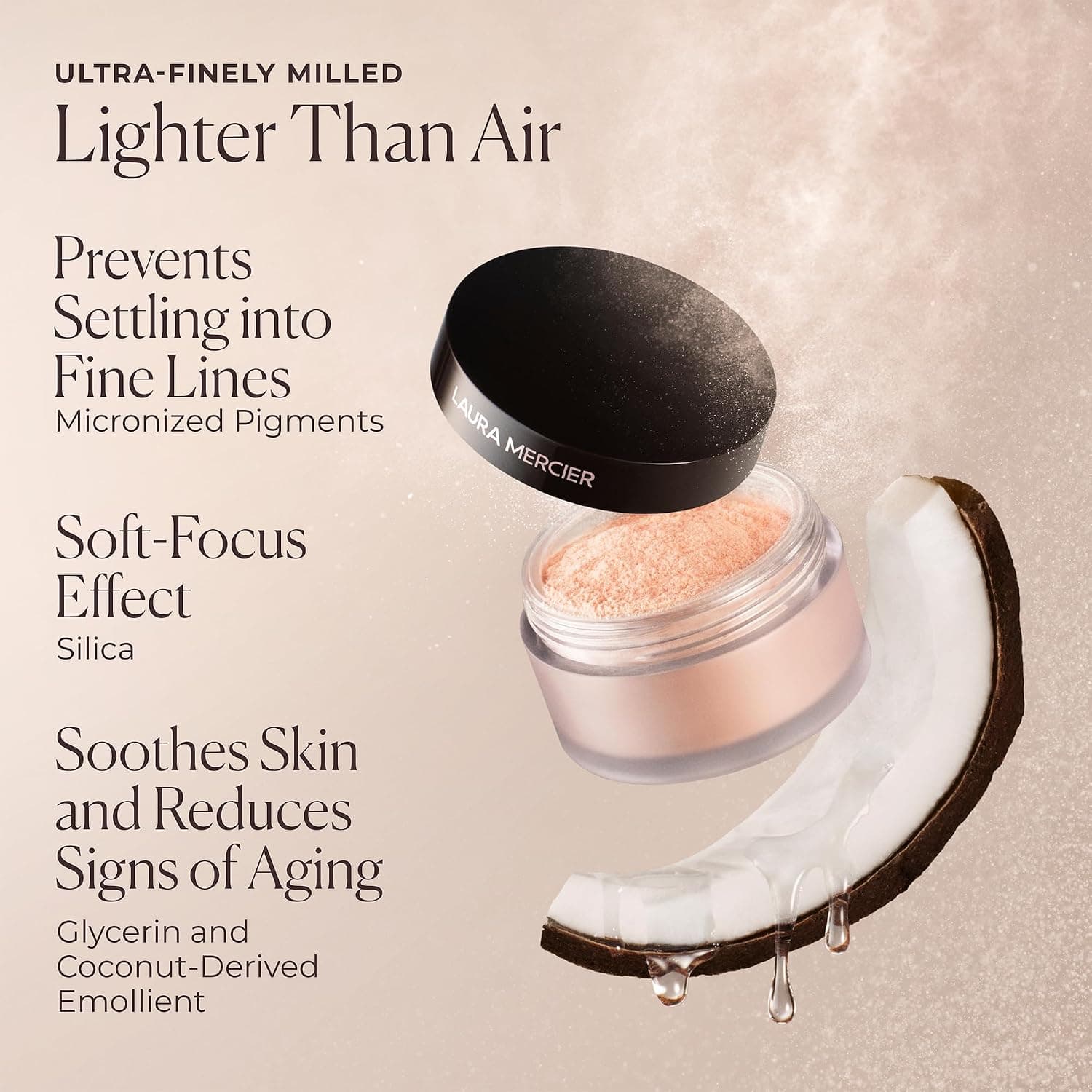 پودر تثبیتکننده زیر چشم Laura Mercier با رنگدانههای هلویی و صورتی پودر تثبیتکننده زیر چشم Laura Mercier با رنگدانههای هلویی و صورتی