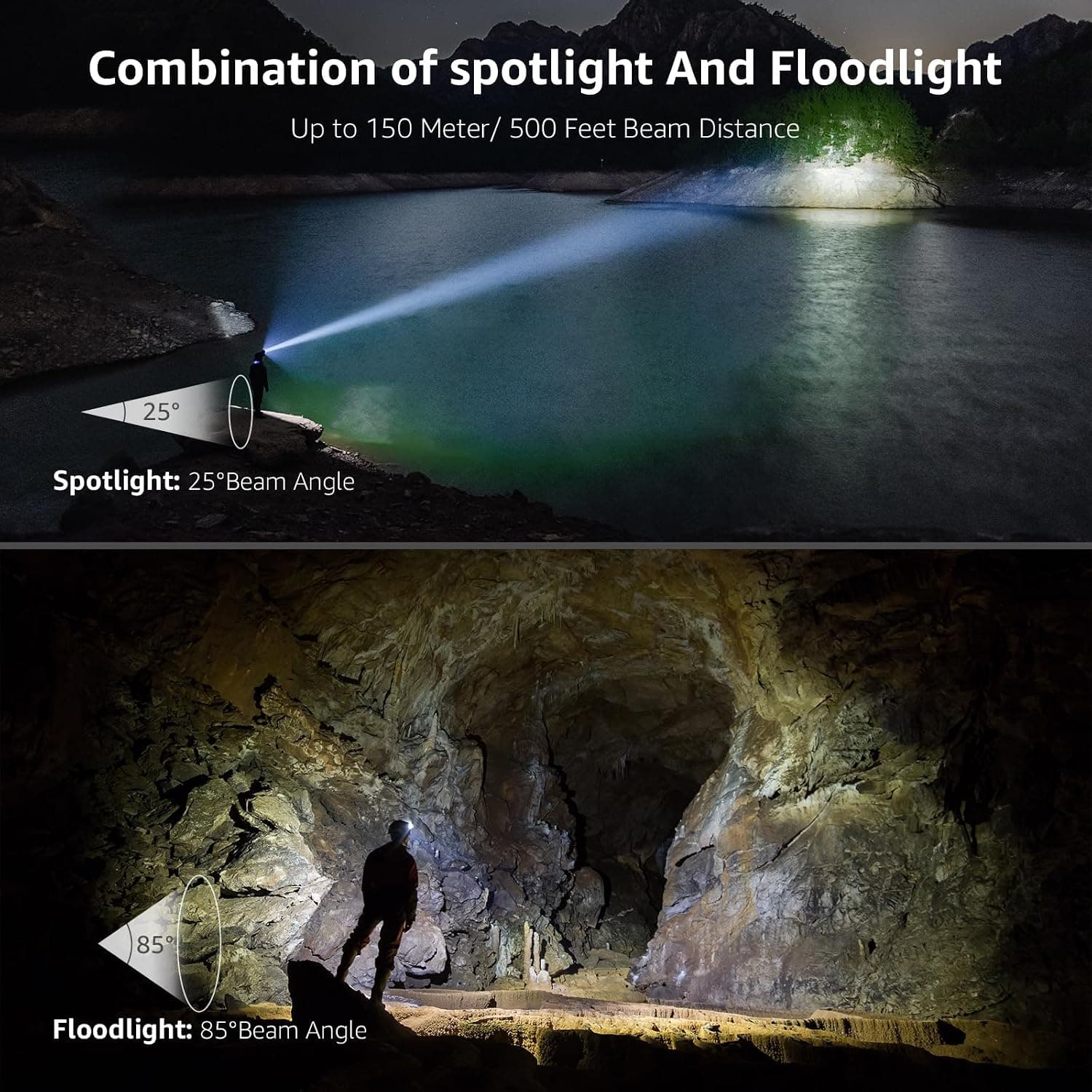 هدلامپ شارژی 2 عددی Lepro برای کودکان و بزرگسالان مدل LED هدلامپ شارژی 2 عددی Lepro برای کودکان و بزرگسالان مدل LED