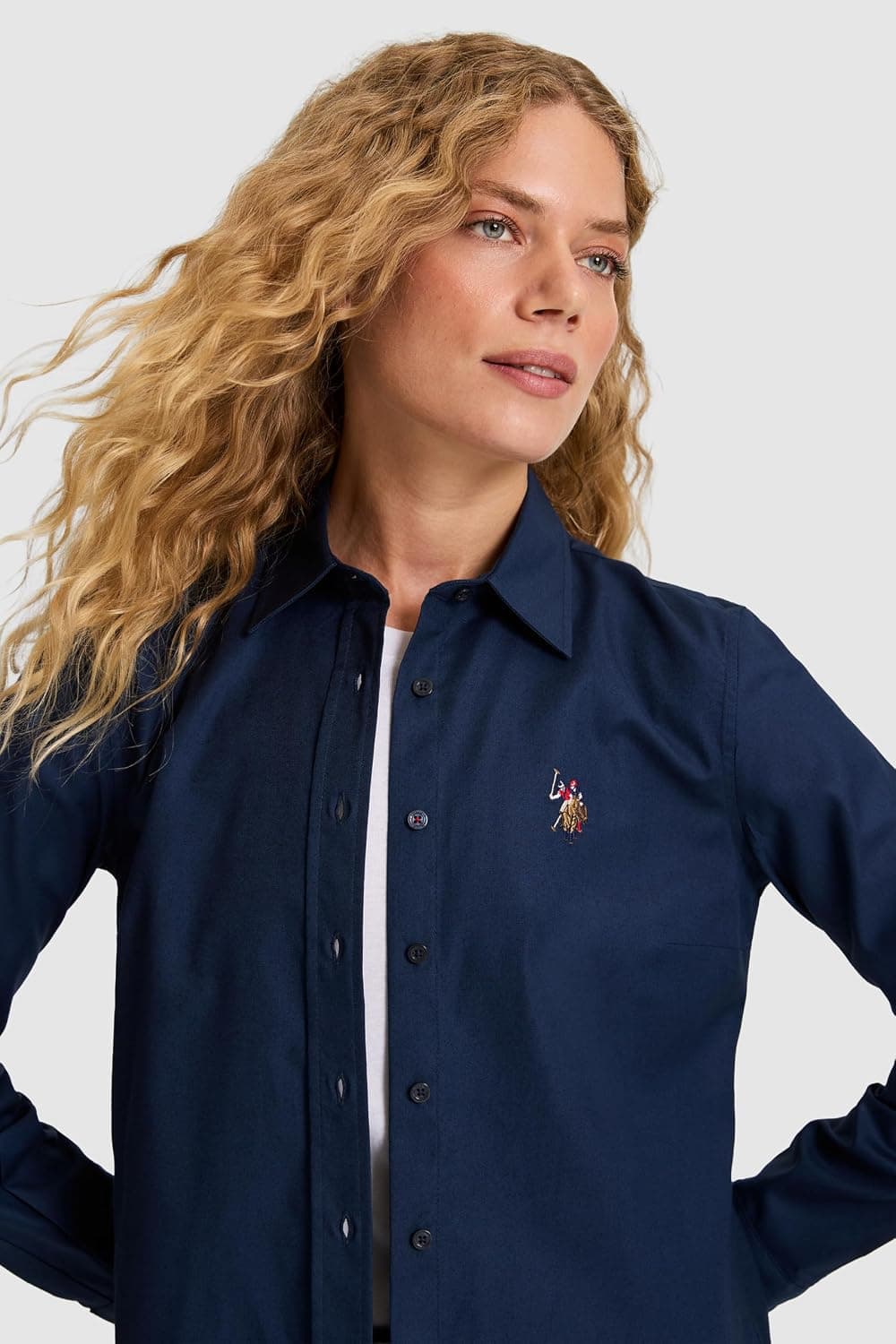 پیراهن زنانه U.S. POLO ASSN آبی روشن آستین بلند بیسیک مدل 50320186 VR003 پیراهن زنانه U.S. POLO ASSN آبی روشن آستین بلند بیسیک مدل 50320186 VR003