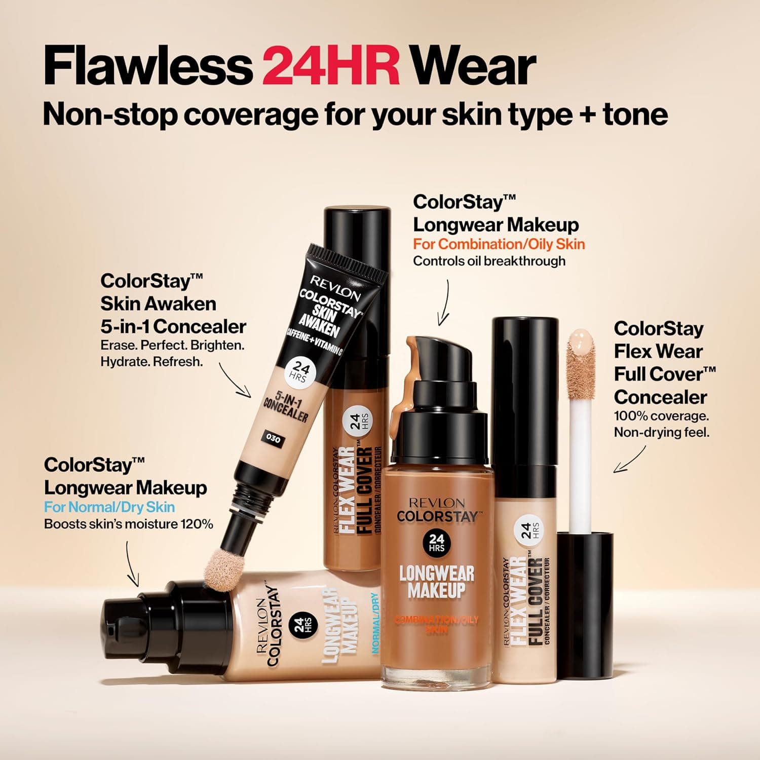 کانسیلر پوشانندگی کامل REVLON مدل COLORSTAY FLEX WEAR MEDIUM کانسیلر پوشانندگی کامل REVLON مدل COLORSTAY FLEX WEAR MEDIUM