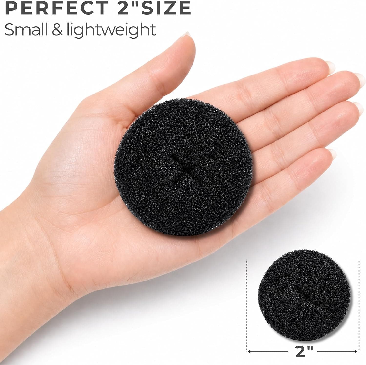 وسیله بستن مو بچگانه Styla Hair دونات مشکی 6pc وسیله بستن مو بچگانه Styla Hair دونات مشکی 6pc