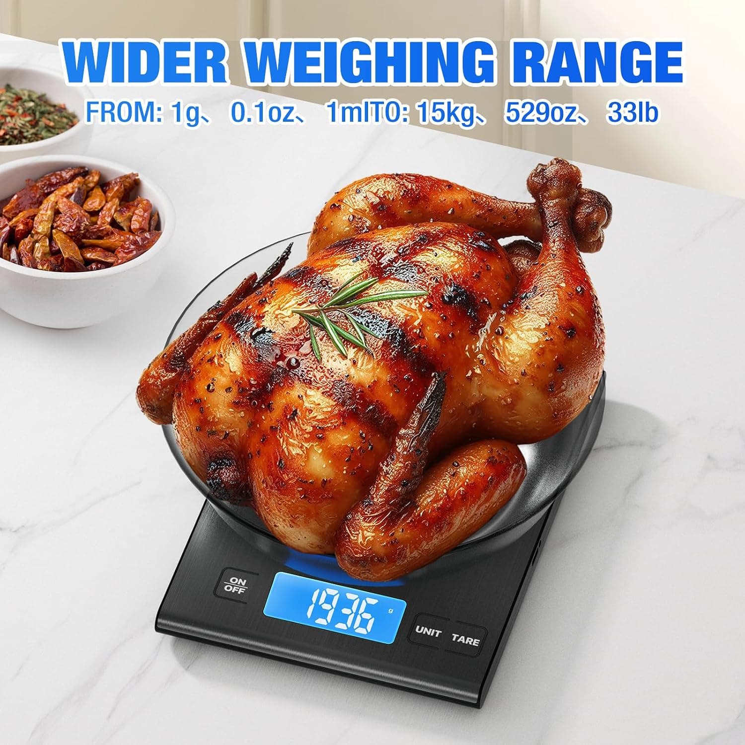 ترازوی آشپزخانه دیجیتال Diyife شارژی استیل ضدزنگ 304 ظرفیت 15kg نمایشگر LCD مشکی ترازوی آشپزخانه دیجیتال Diyife شارژی استیل ضدزنگ 304 ظرفیت 15kg نمایشگر LCD مشکی