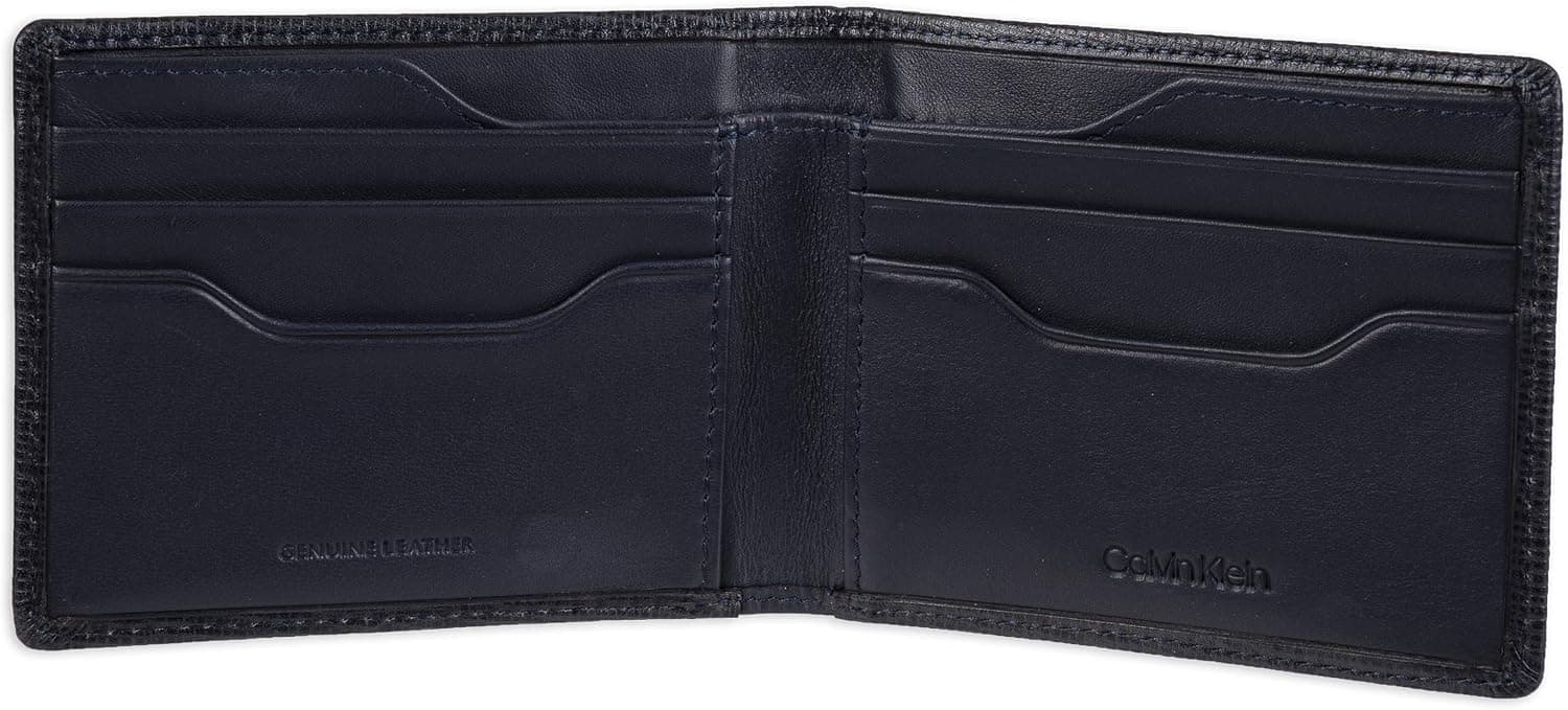 کیف پول دو لت چرمی مردانه Calvin Klein با محافظت RFID کیف پول دو لت چرمی مردانه Calvin Klein با محافظت RFID