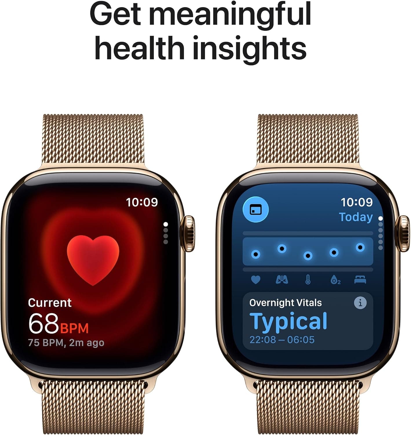 ساعت هوشمند Apple Watch Series 11 GPS + Cellular 42mm با بدنه تیتانیومی طلایی و بند میلانی طلایی ساعت هوشمند Apple Watch Series 11 GPS + Cellular 42mm با بدنه تیتانیومی طلایی و بند میلانی طلایی