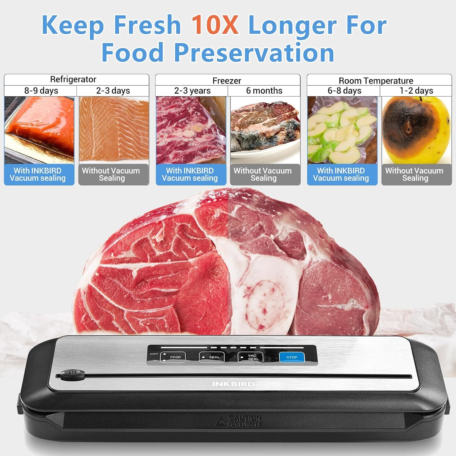 دستگاه وکیوم مواد غذایی Inkbird مدل INK-VS01 با سیل خودکار یکلمسی 220V دستگاه وکیوم مواد غذایی Inkbird مدل INK-VS01 با سیل خودکار یکلمسی 220V