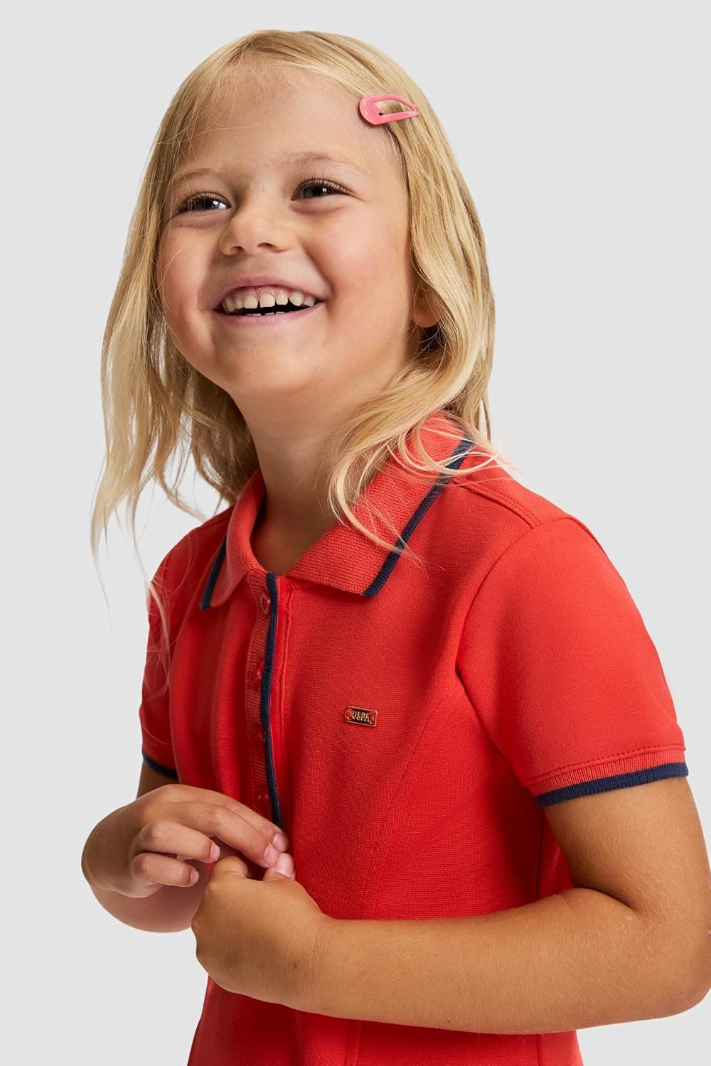 پیراهن دخترانه U.S. POLO ASSN. بافت قرمز فرم A یقه پولو مدل 50325673 VR213 پیراهن دخترانه U.S. POLO ASSN. بافت قرمز فرم A یقه پولو مدل 50325673 VR213