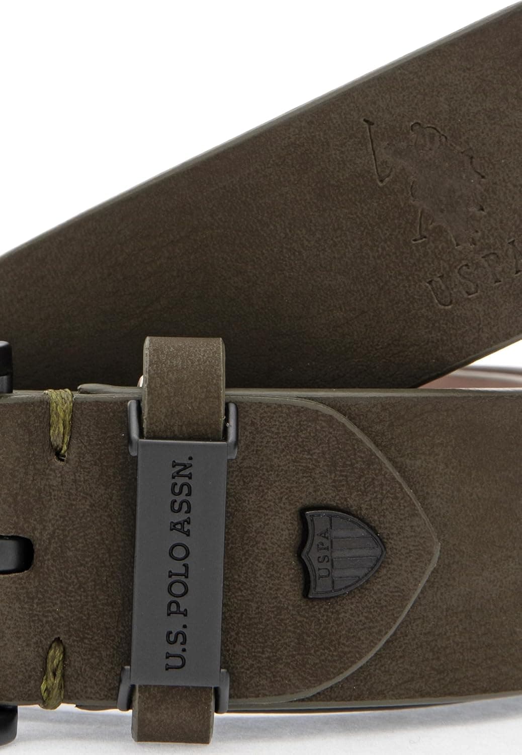 کمربند مردانه U.S. POLO ASSN. خاکی مدل 50315010-VR027 کمربند مردانه U.S. POLO ASSN. خاکی مدل 50315010-VR027