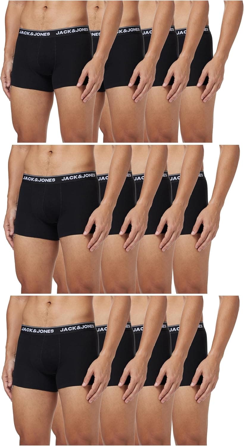 باکسر مردانه JACK & JONES بسته 12 تایی مدل JACTRUNKS باکسر مردانه JACK & JONES بسته 12 تایی مدل JACTRUNKS