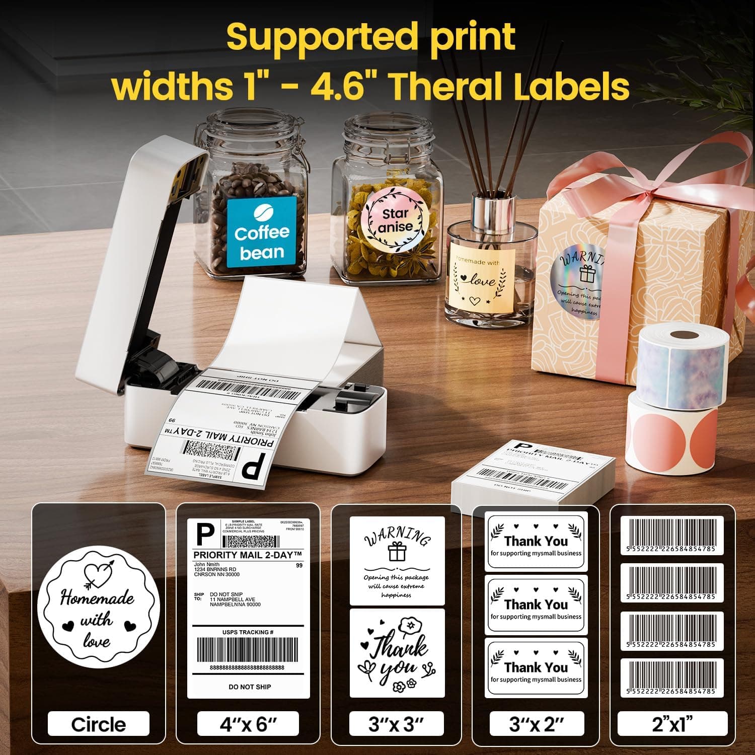 چاپگر برچسب حرارتی بلوتوثی Phomemo برای برچسب ارسال 4x6 چاپگر برچسب حرارتی بلوتوثی Phomemo برای برچسب ارسال 4x6