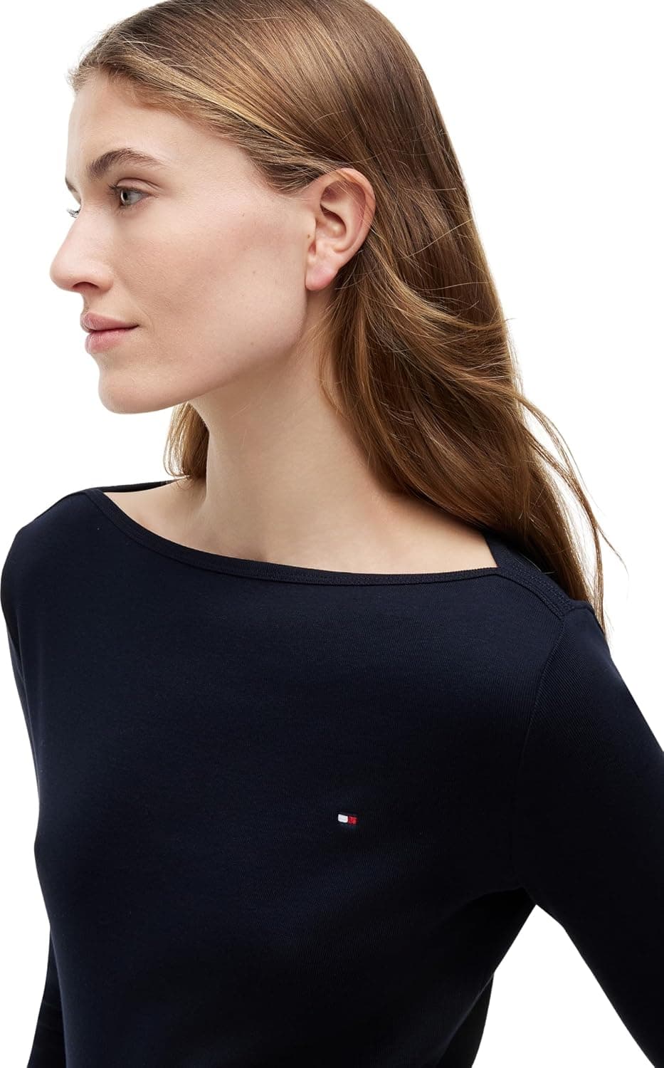 پیراهن زنانه Tommy Hilfiger یقه قایقی آستین سهربع فیت باریک مدل CODY پیراهن زنانه Tommy Hilfiger یقه قایقی آستین سهربع فیت باریک مدل CODY