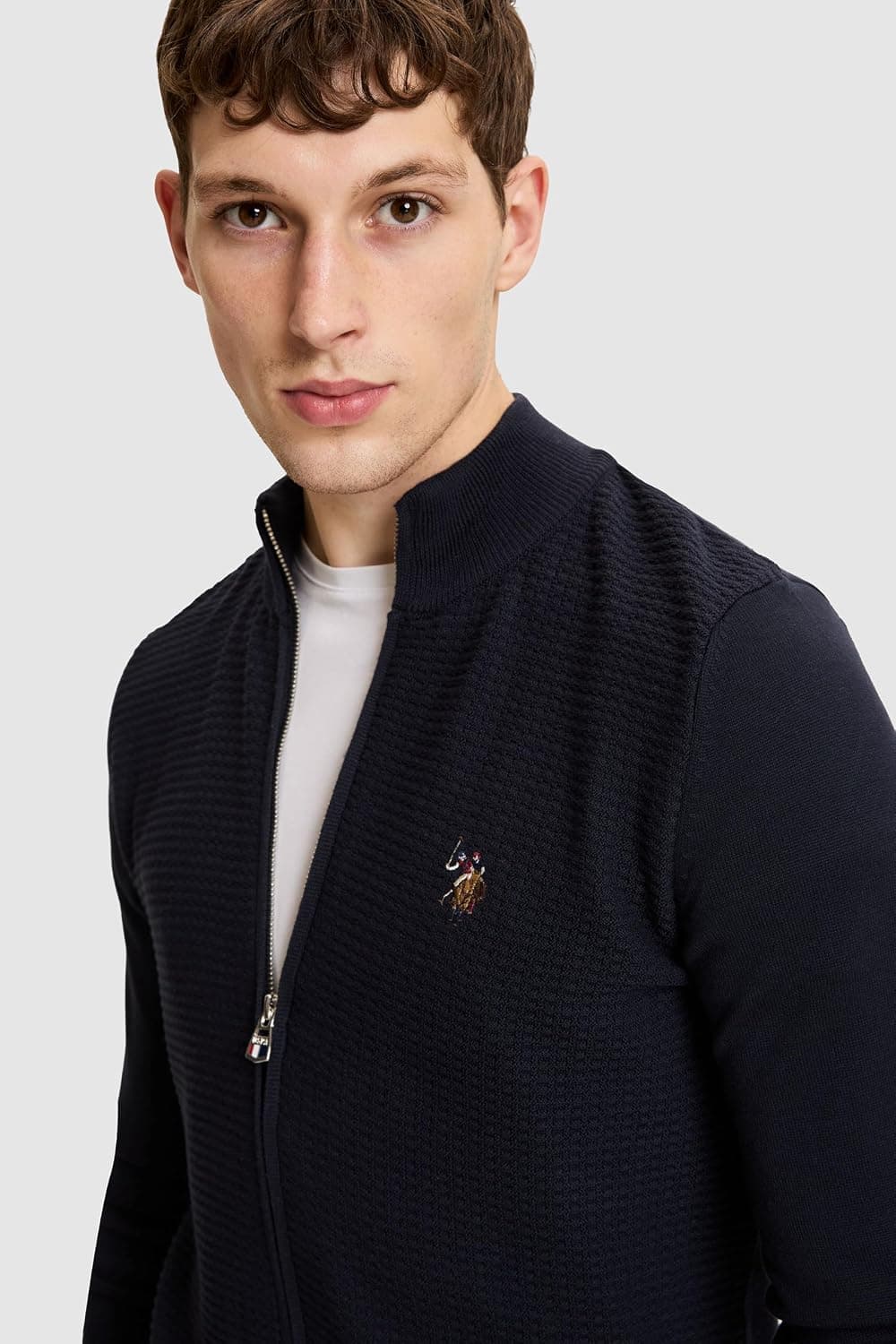 ژاکت بافت مردانه U.S. POLO ASSN. بیسیک خاکستری ملانژ مدل 50328871 VR086 ژاکت بافت مردانه U.S. POLO ASSN. بیسیک خاکستری ملانژ مدل 50328871 VR086