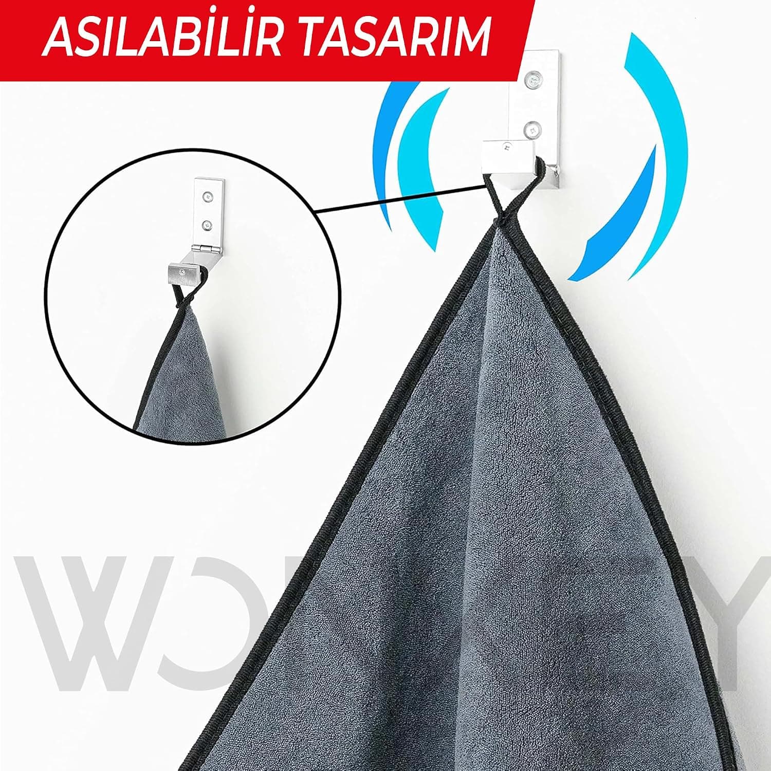 حوله ورزشی Wonkey میکروفیبر سبک خشکشونده 30x100 cm بسته 2 عددی خاکستری حوله ورزشی Wonkey میکروفیبر سبک خشکشونده 30x100 cm بسته 2 عددی خاکستری