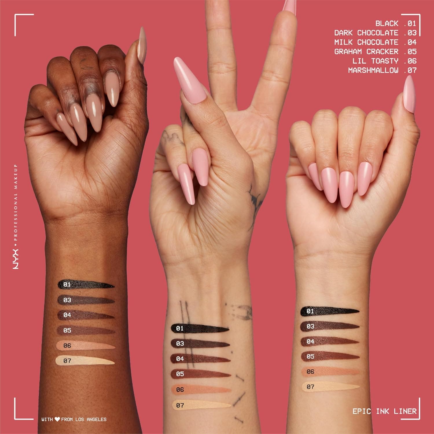 خط چشم مایع قلمی NYX PROFESSIONAL MAKEUP Epic Ink نوک نمدی انعطافپذیر ضدآب رنگ 04 Milk Chocolate خط چشم مایع قلمی NYX PROFESSIONAL MAKEUP Epic Ink نوک نمدی انعطافپذیر ضدآب رنگ 04 Milk Chocolate