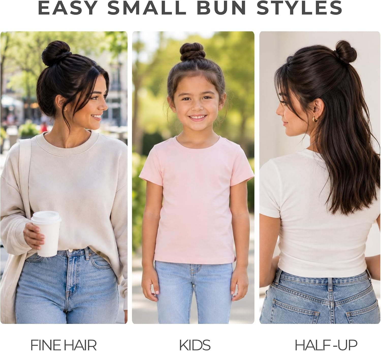 وسیله بستن مو بچگانه Styla Hair دونات مشکی 6pc وسیله بستن مو بچگانه Styla Hair دونات مشکی 6pc
