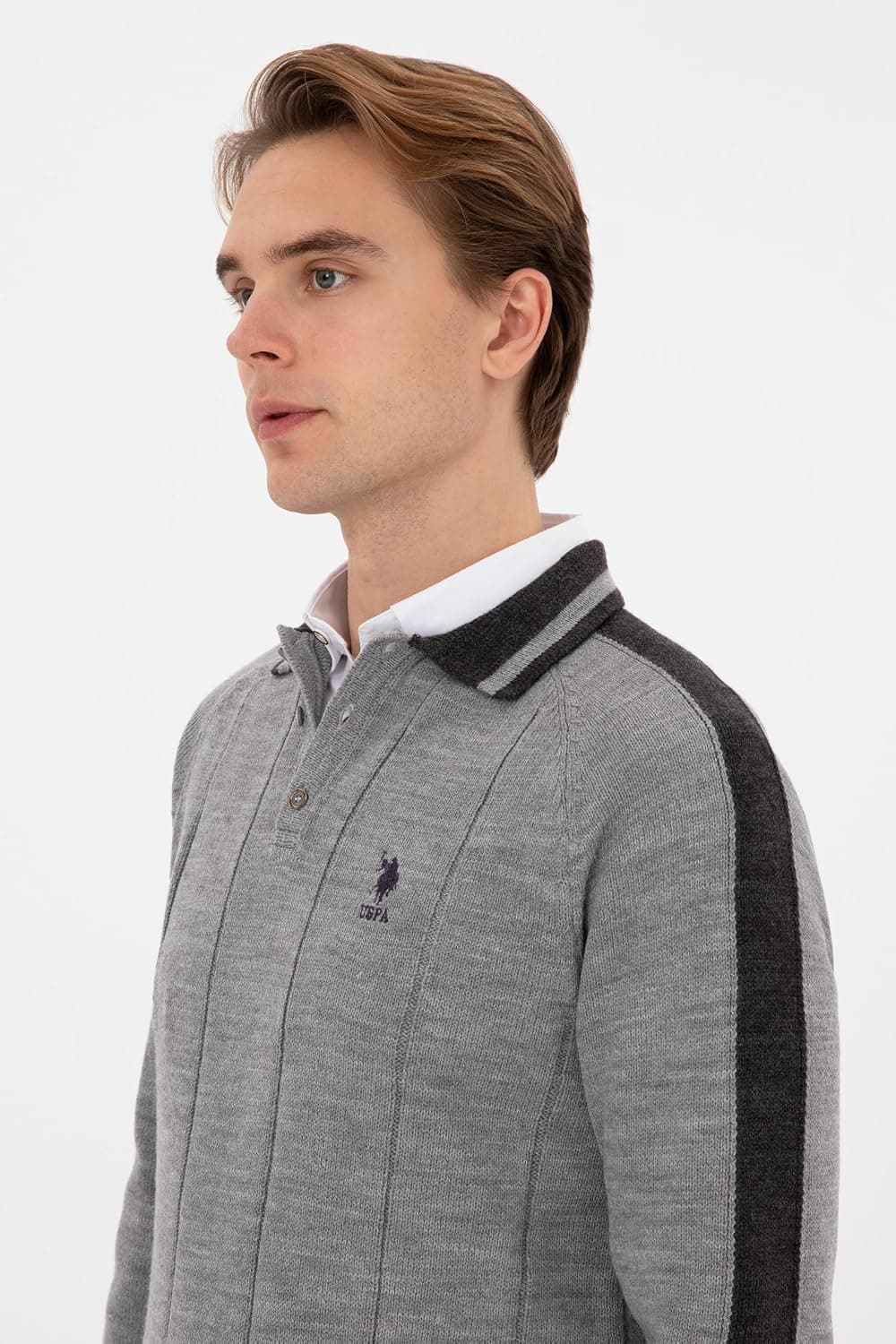 پلیور مردانه U.S. POLO ASSN. خاکستری مدل 50315043-VR024 پلیور مردانه U.S. POLO ASSN. خاکستری مدل 50315043-VR024