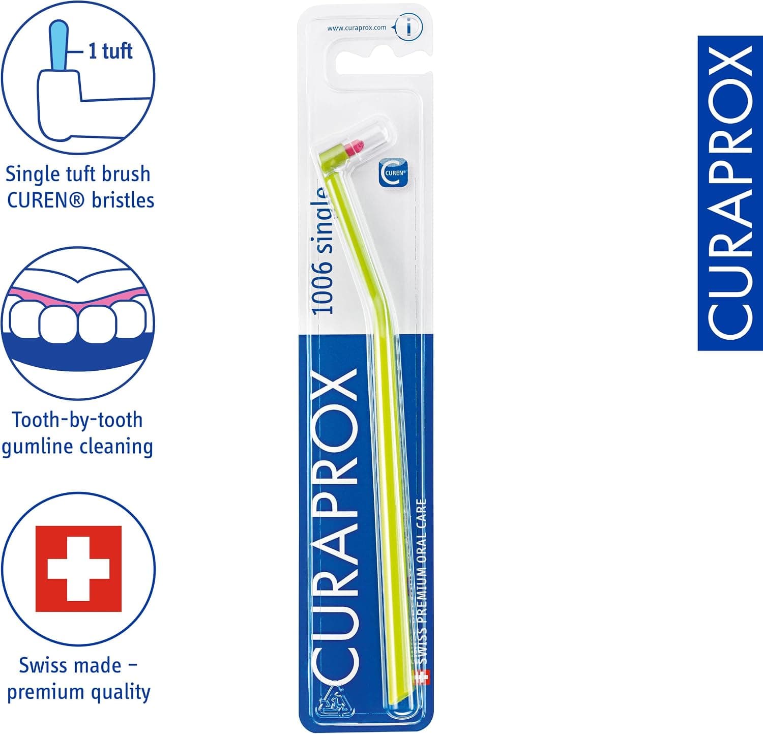 مسواک تکدسته Curaprox با برس نرم CUREN® مدل CS 1006 مسواک تکدسته Curaprox با برس نرم CUREN® مدل CS 1006
